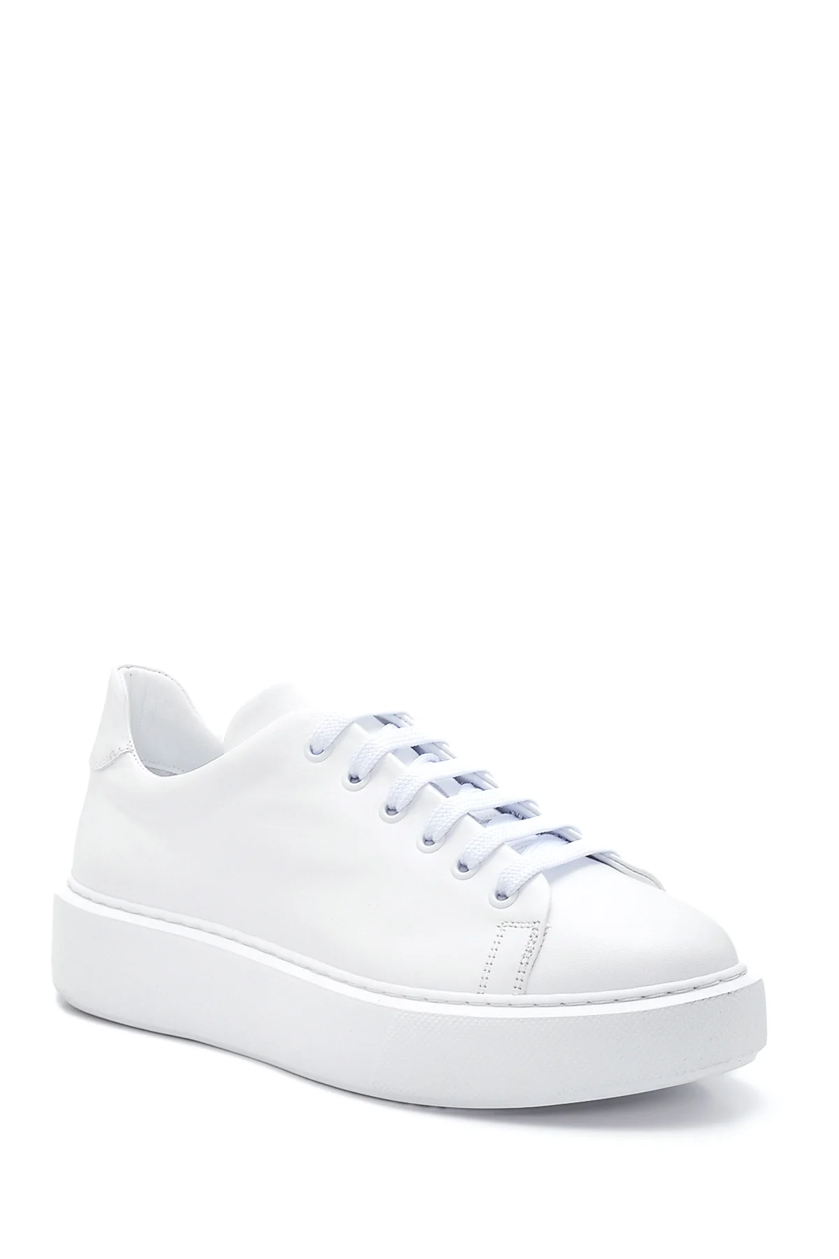 Kadın Deri Yüksek Taban Sneaker - Image 3