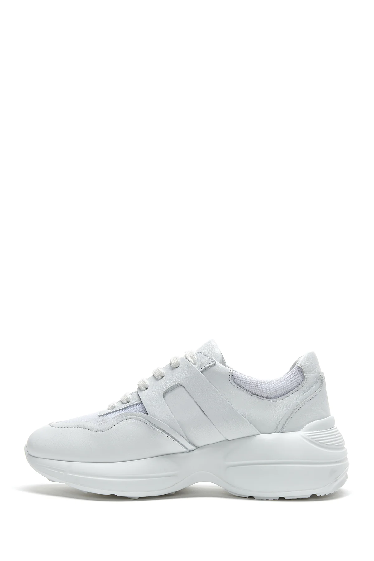 Kadın Deri Yüksek Taban Sneaker - Image 2