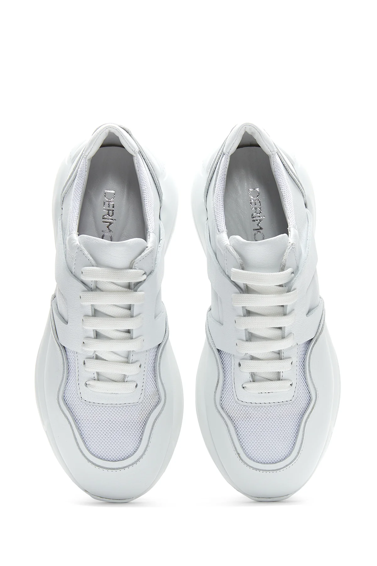 Kadın Deri Yüksek Taban Sneaker - Image 6