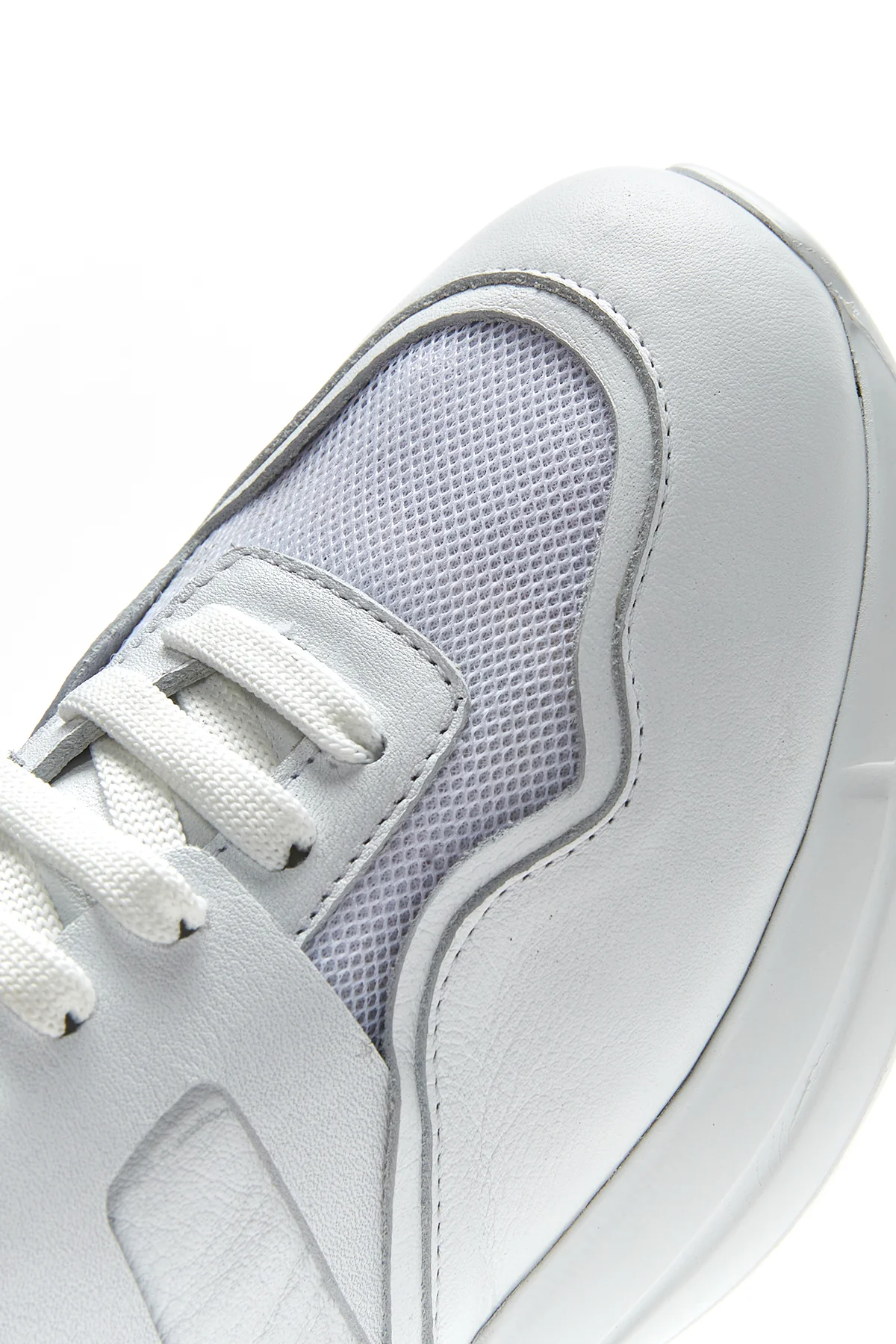 Kadın Deri Yüksek Taban Sneaker - Image 8
