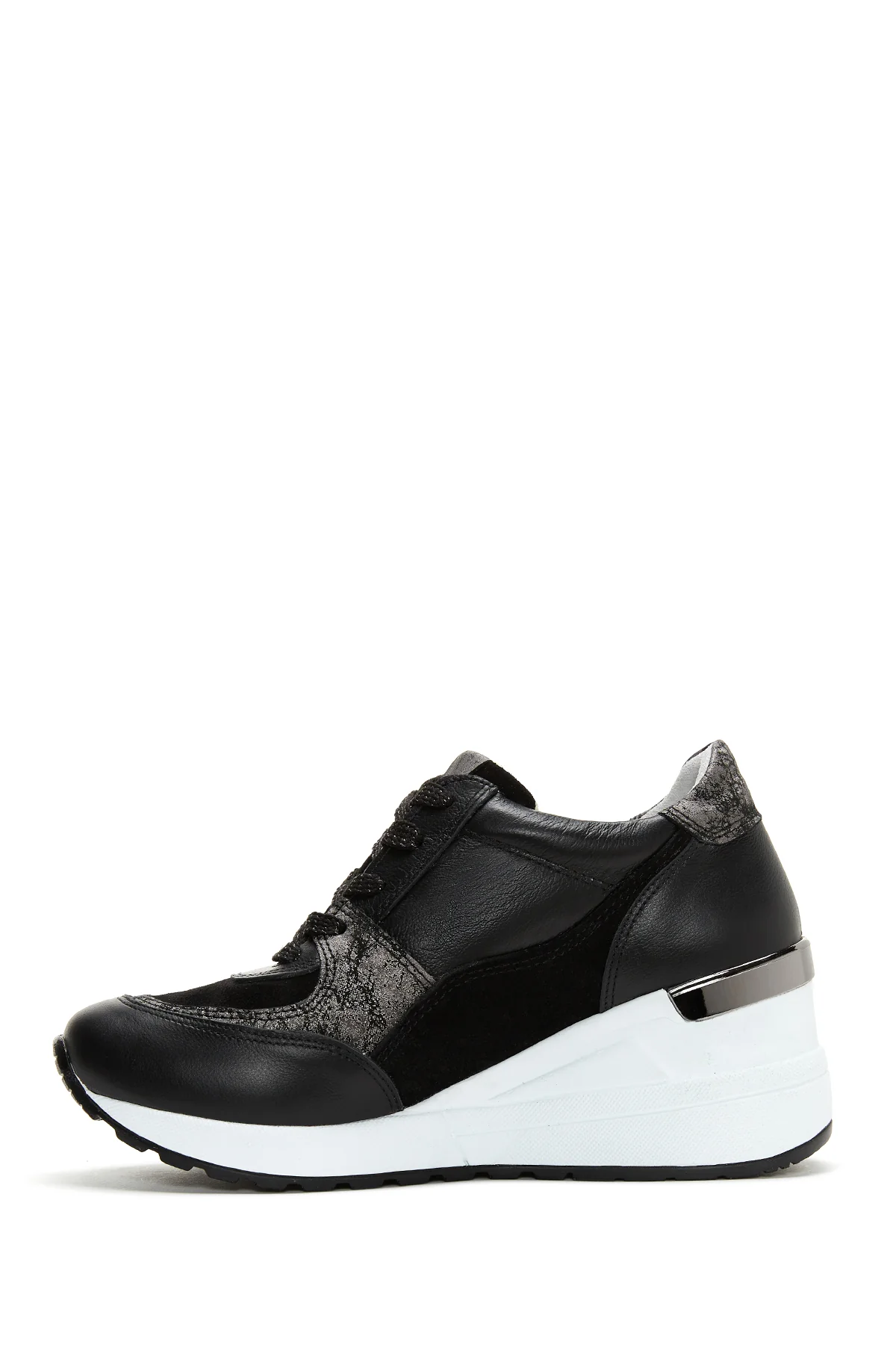 Kadın Deri Yüksek Taban Sneaker - Image 2