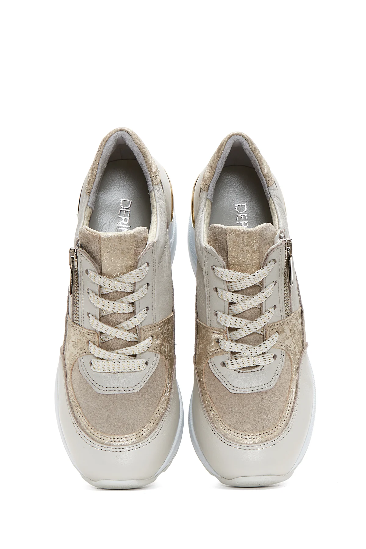 Kadın Deri Yüksek Taban Sneaker - Image 5