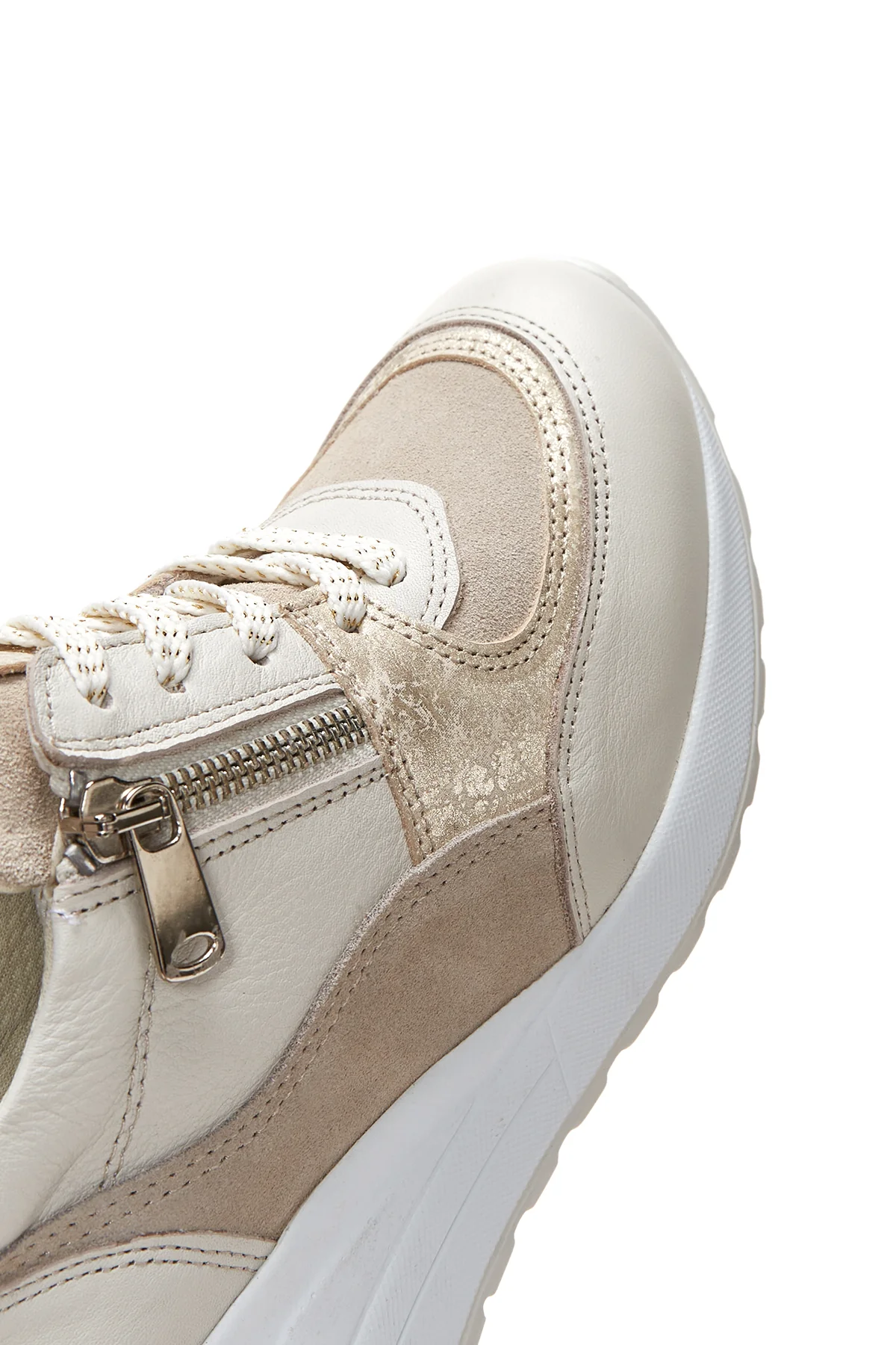 Kadın Deri Yüksek Taban Sneaker - Image 6