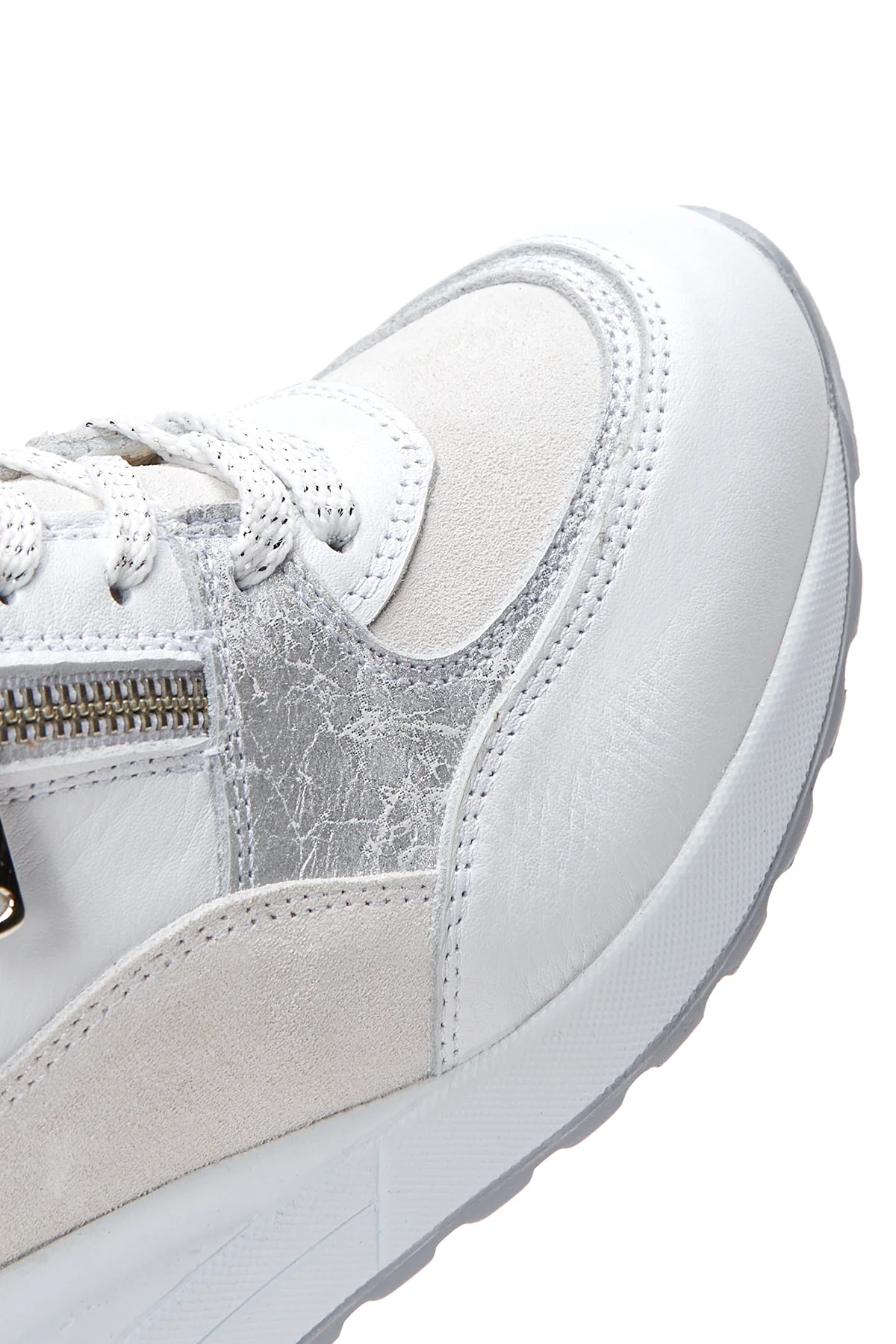 Kadın Deri Yüksek Taban Sneaker - Image 7