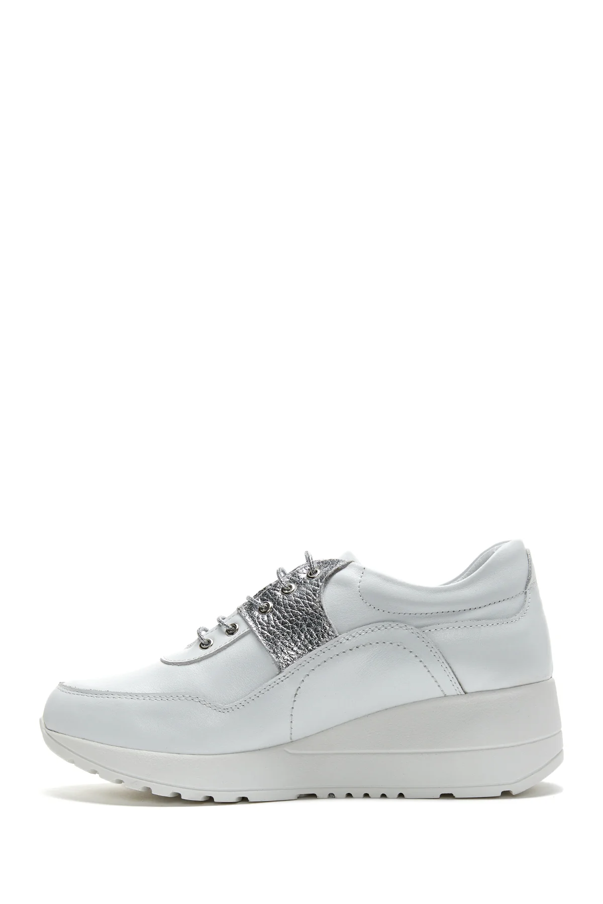 Kadın Deri Yüksek Taban Sneaker - Image 2