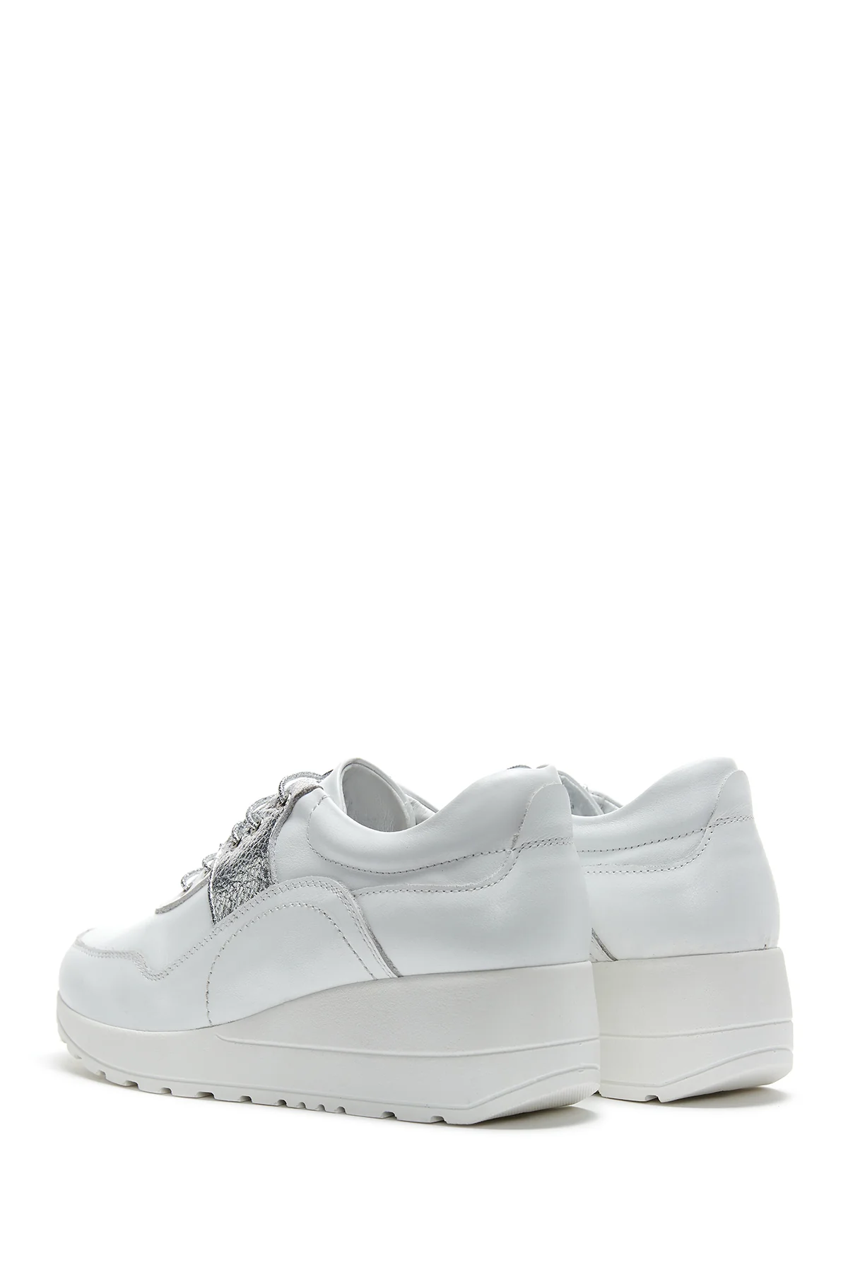 Kadın Deri Yüksek Taban Sneaker - Image 5