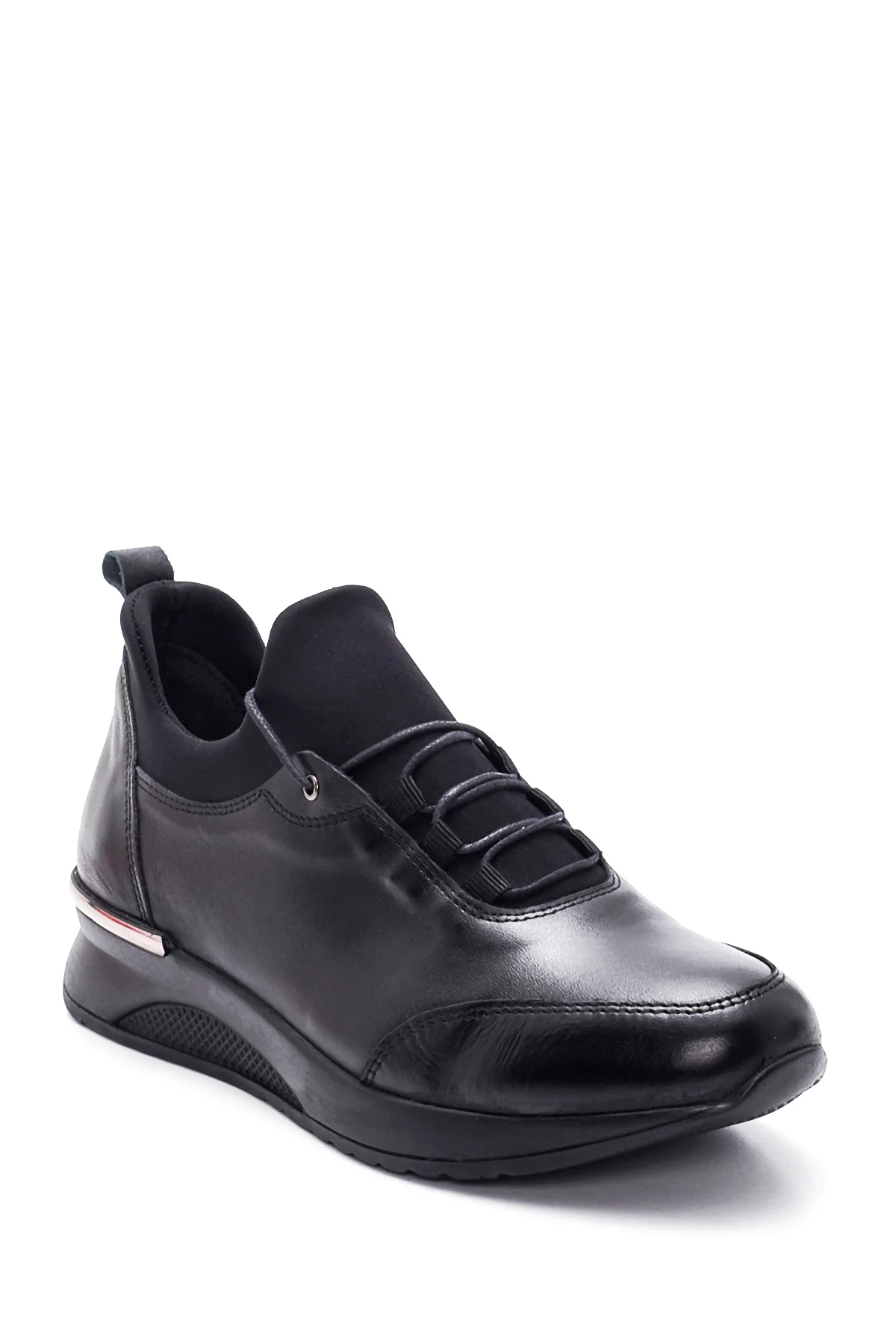 Kadın Deri Yüksek Taban Sneaker - Image 3