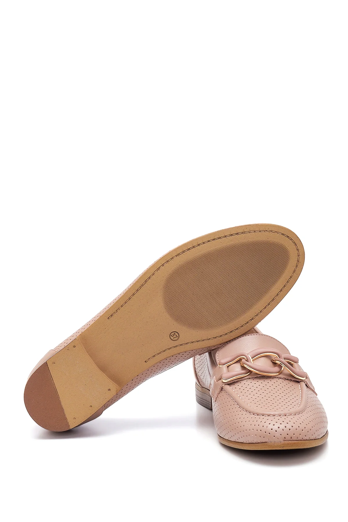 Kadın Deri Zincirli Loafer - Image 2