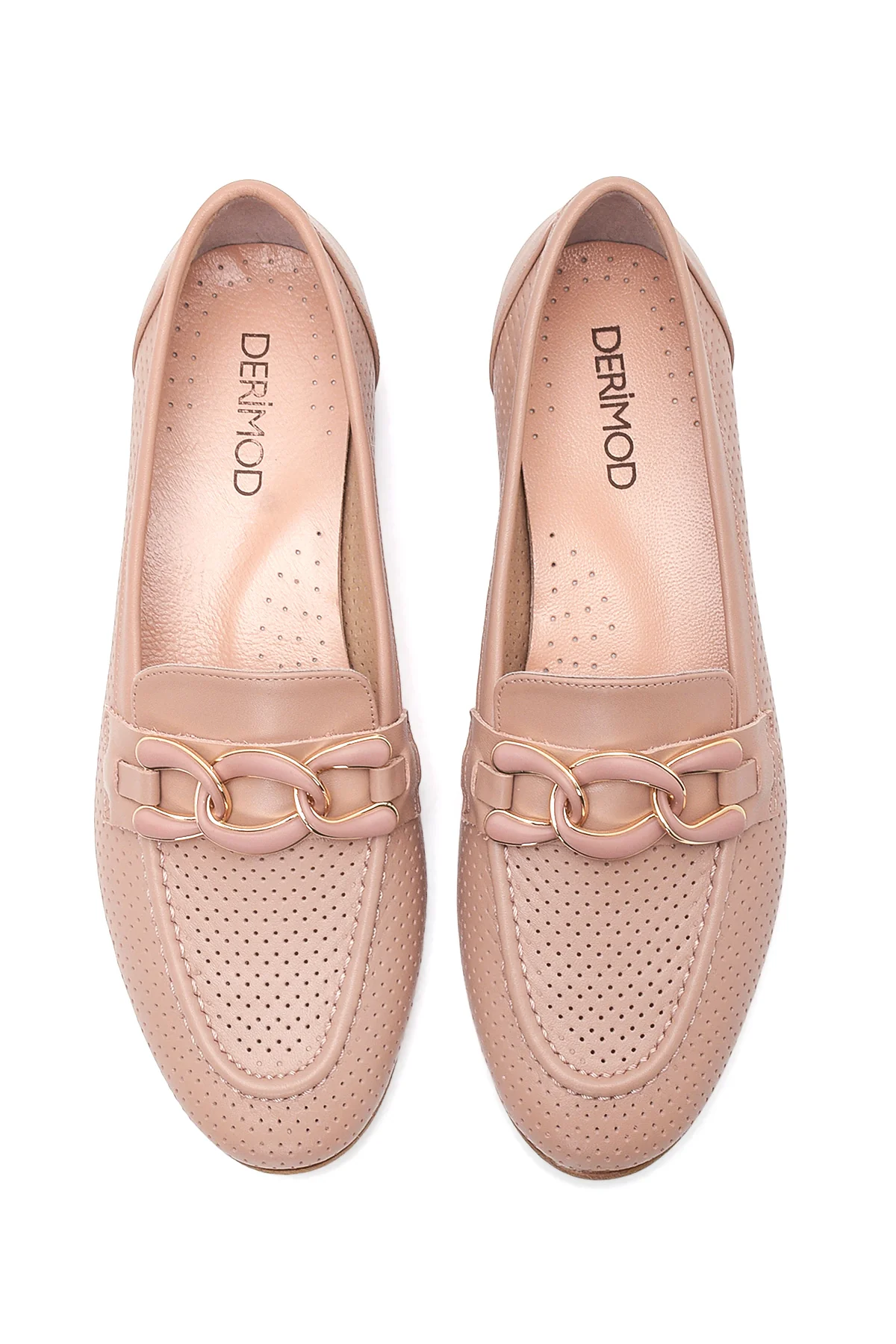 Kadın Deri Zincirli Loafer - Image 5
