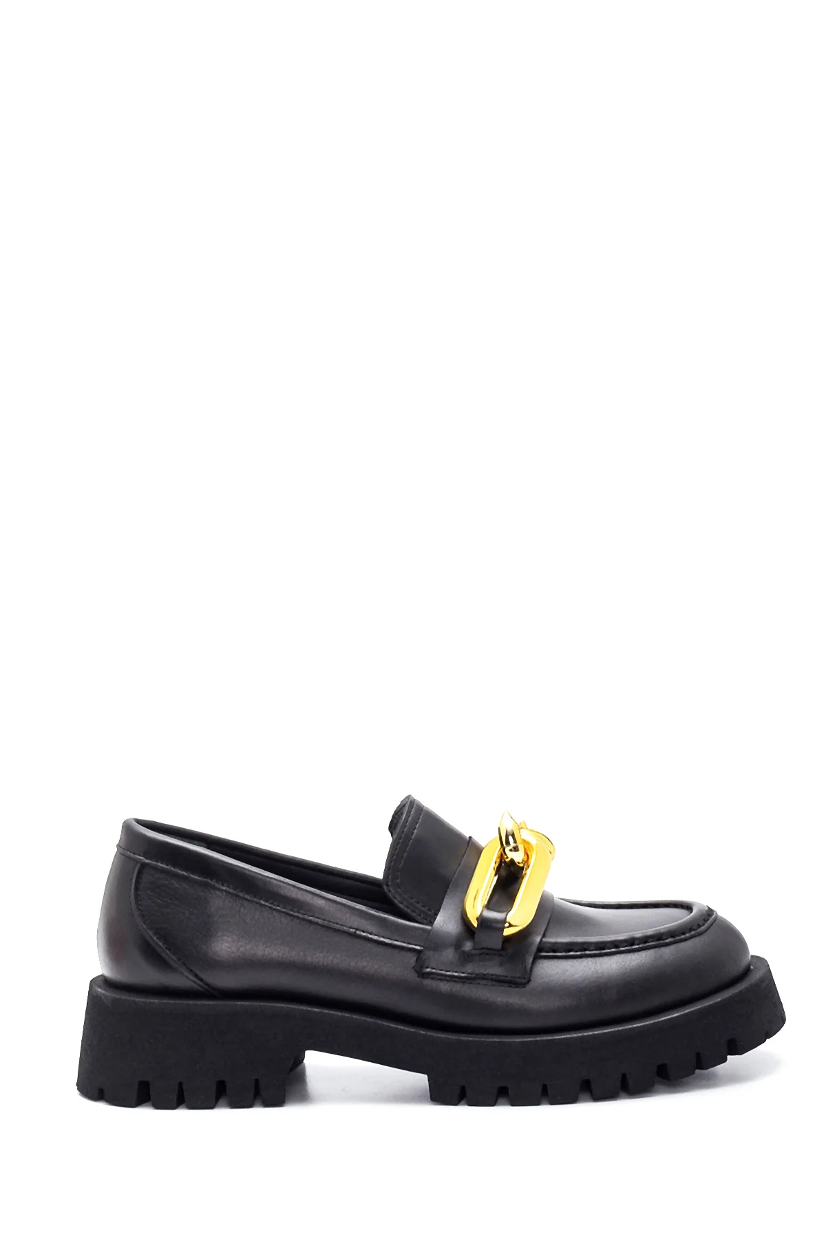 Kadın Deri Zincirli Loafer
