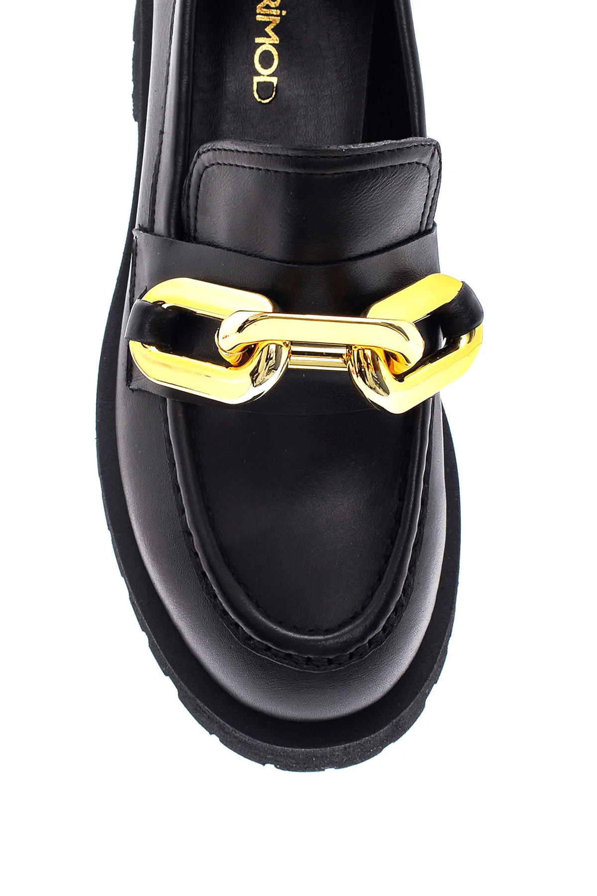 Kadın Deri Zincirli Loafer - Image 6
