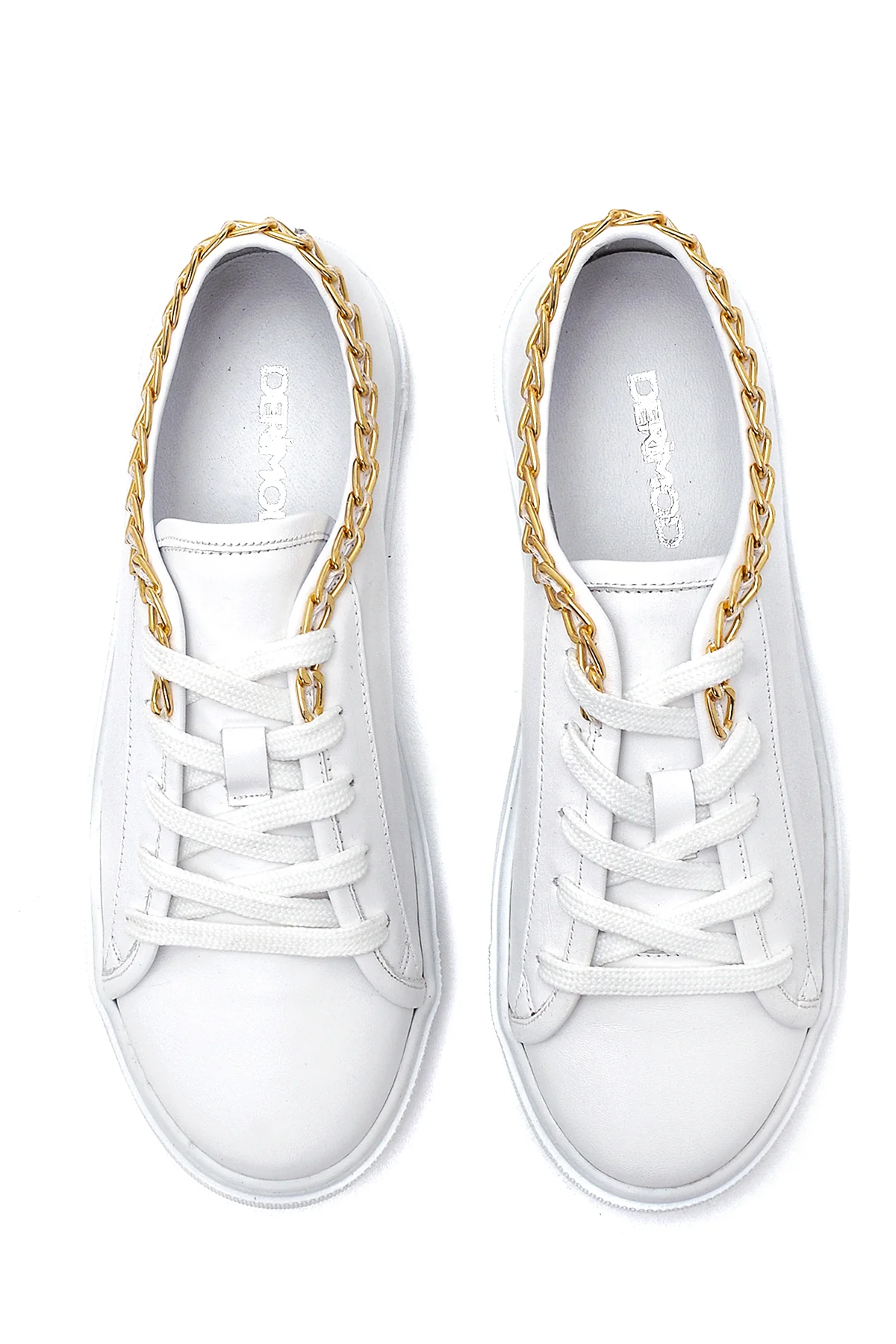 Kadın Deri Zincirli Sneaker - Image 7