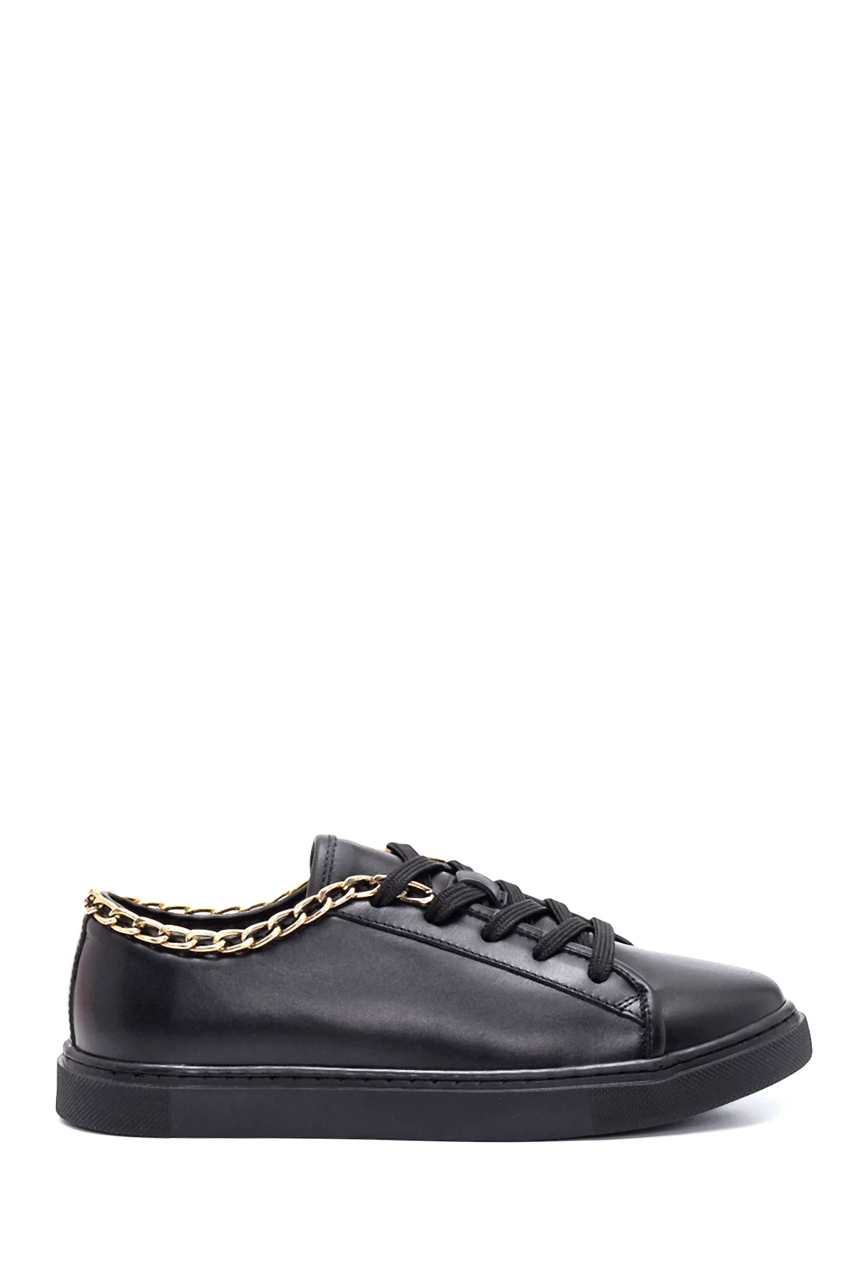 Kadın Deri Zincirli Sneaker