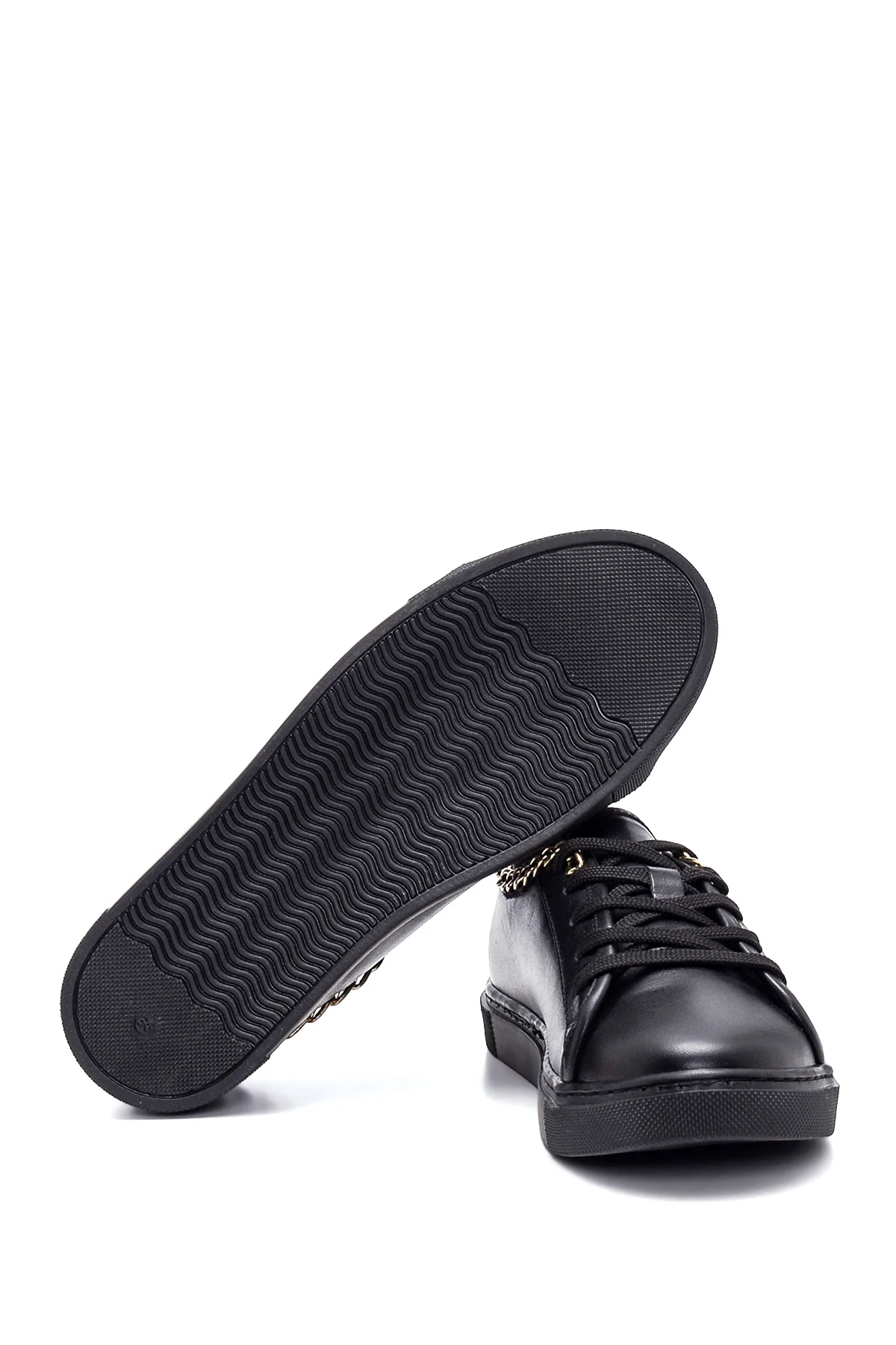 Kadın Deri Zincirli Sneaker - Image 4