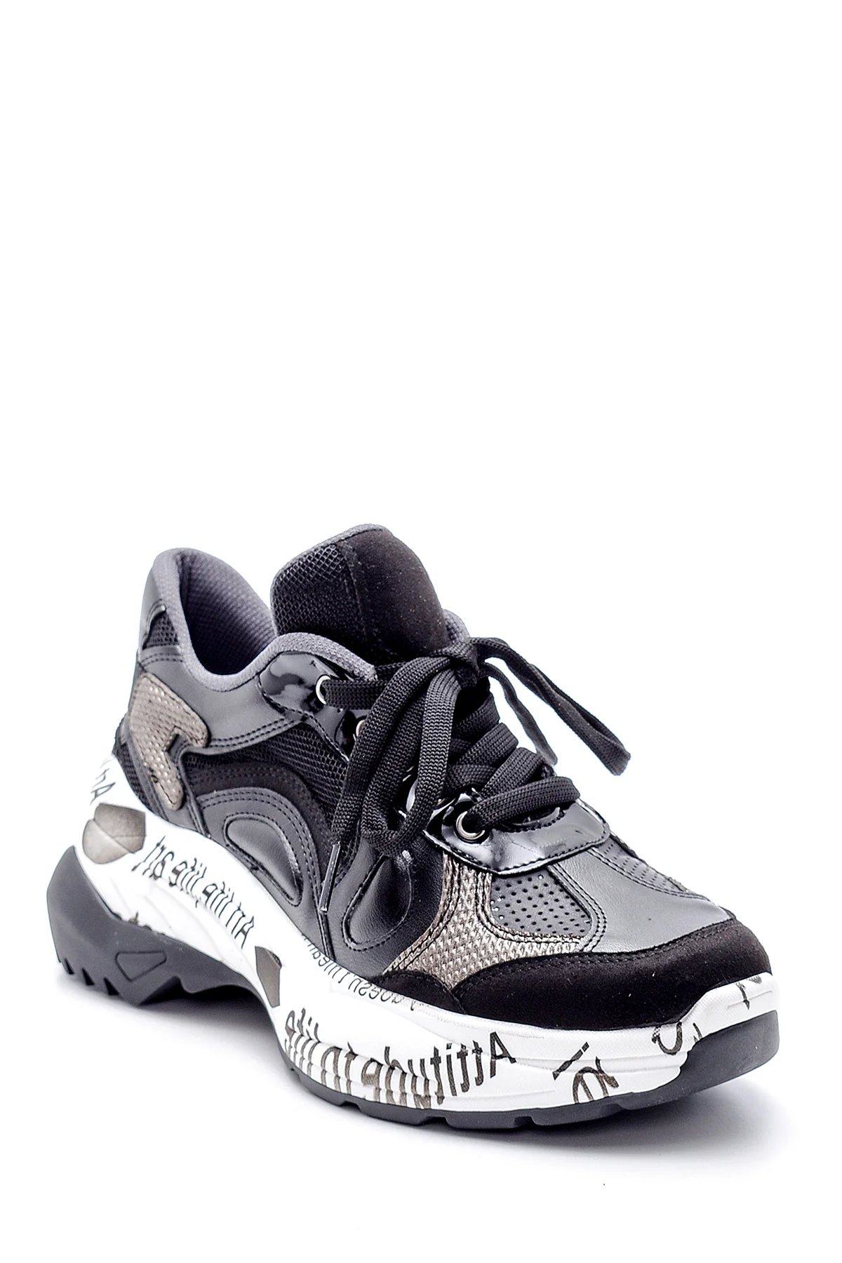Kadın Desenli Deri Sneaker - Image 2