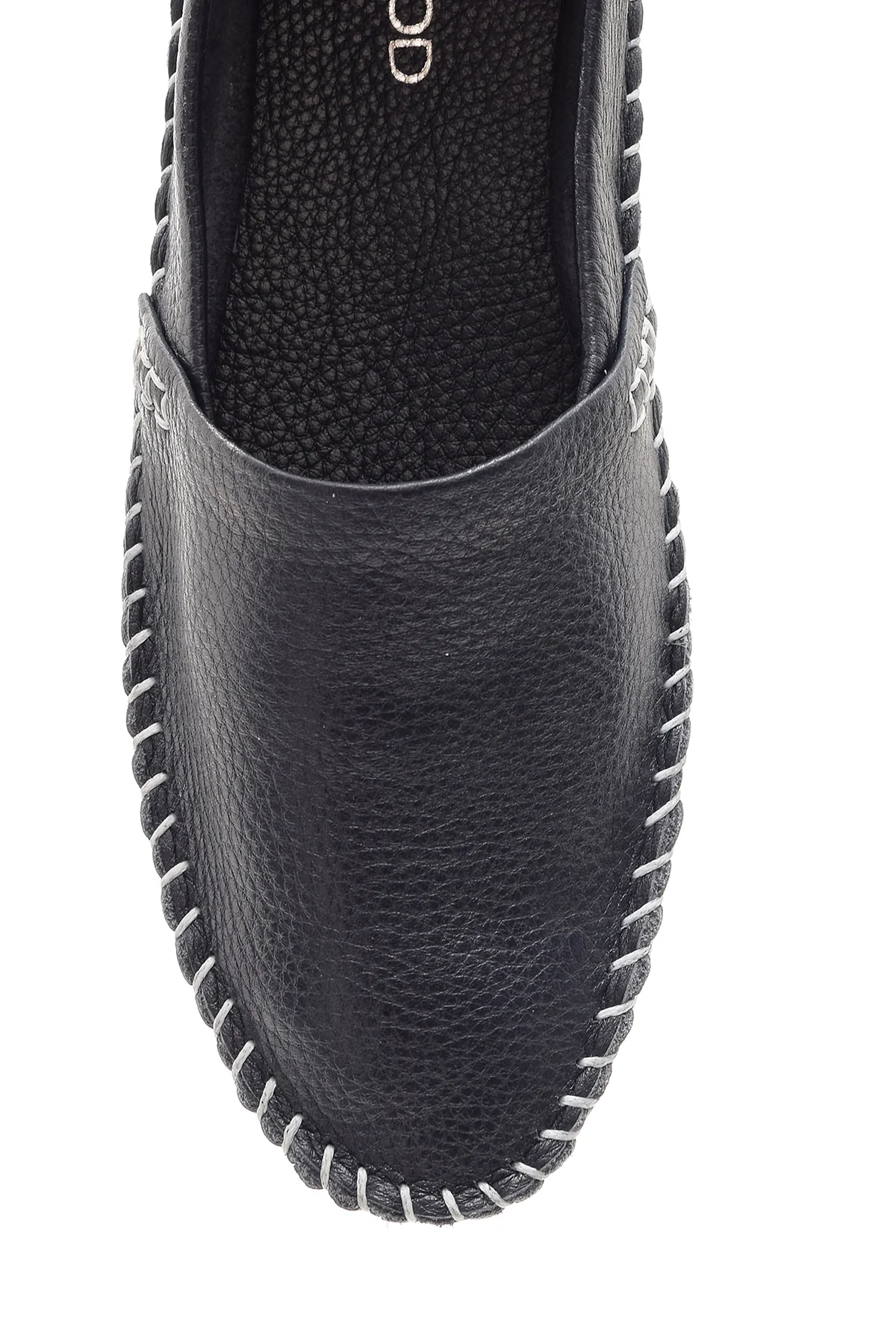 Kadın Dikiş Detaylı Deri Loafer - Image 6