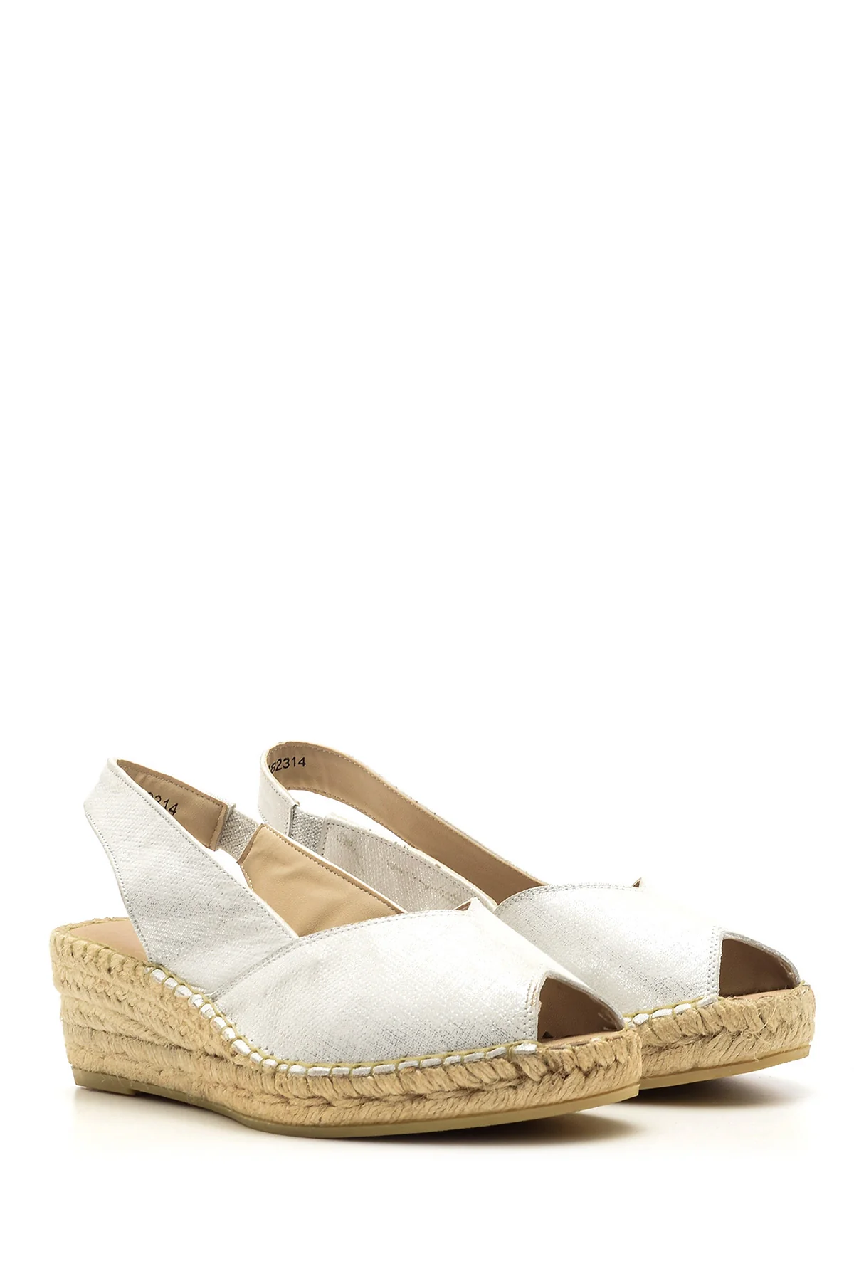 Kadın Dolgu Topuklu Burnu Açık Espadril Ayakkabı - Image 3