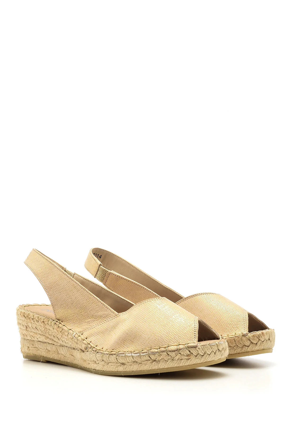Kadın Dolgu Topuklu Burnu Açık Espadril Ayakkabı - Image 3