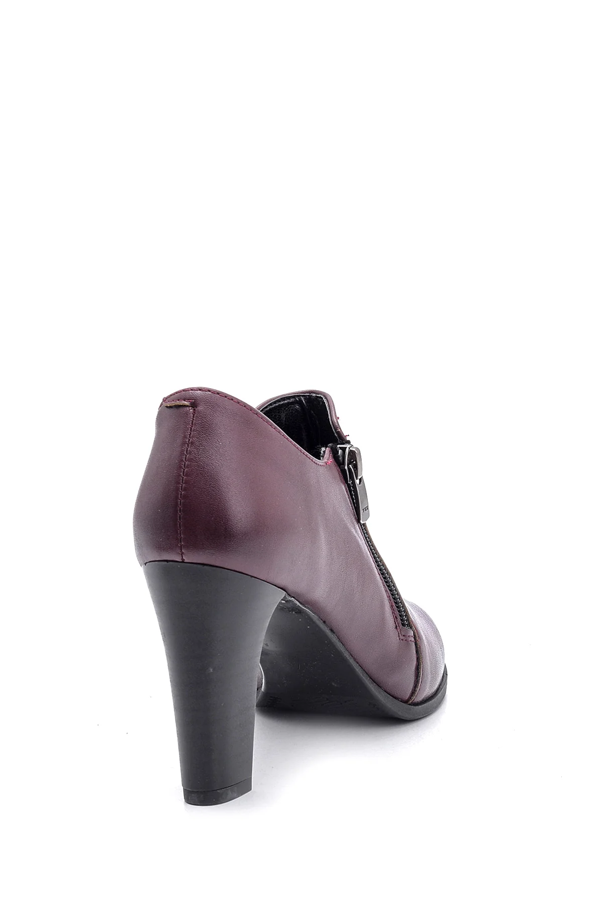 Kadın Fermuarlı Topuklu Bootie - Image 4