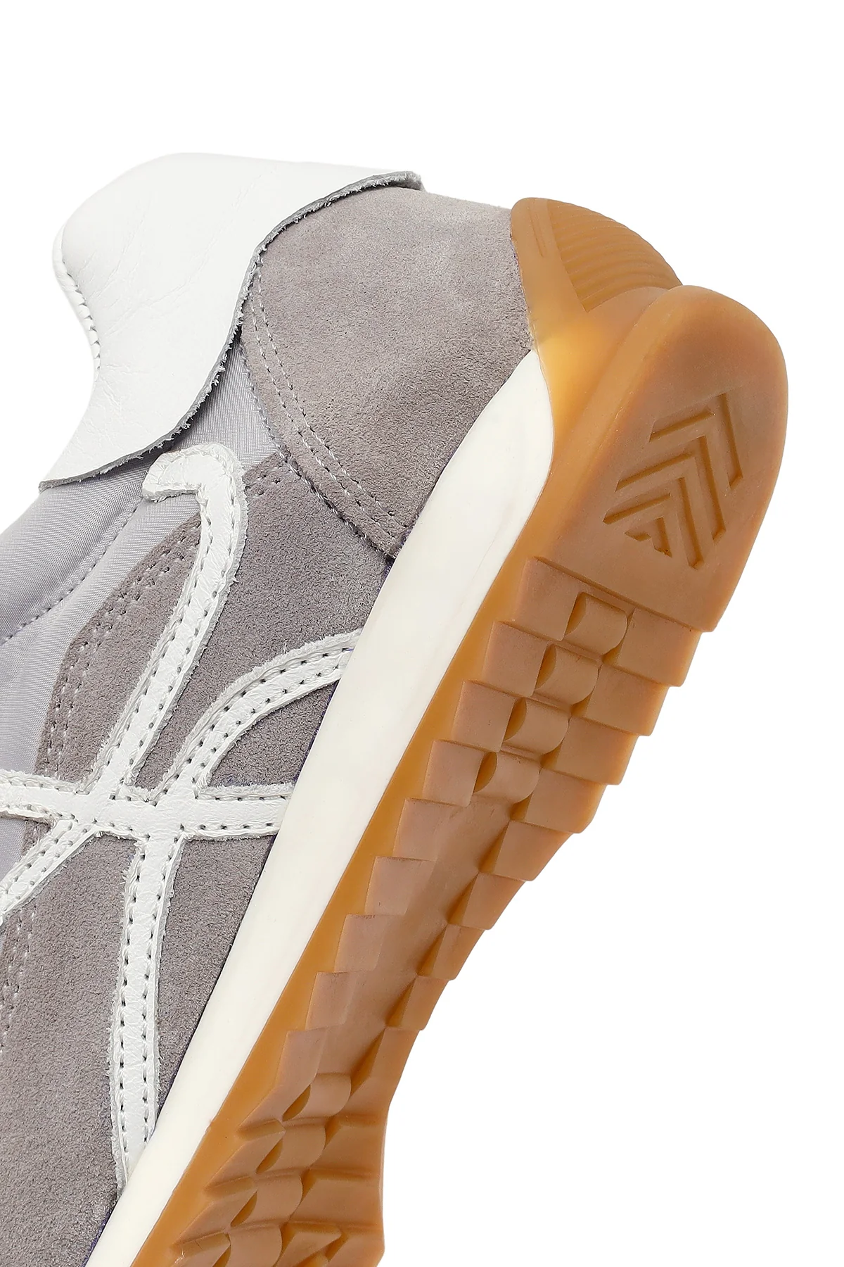 Kadın Gri Bağcıklı Deri Sneaker - Image 8