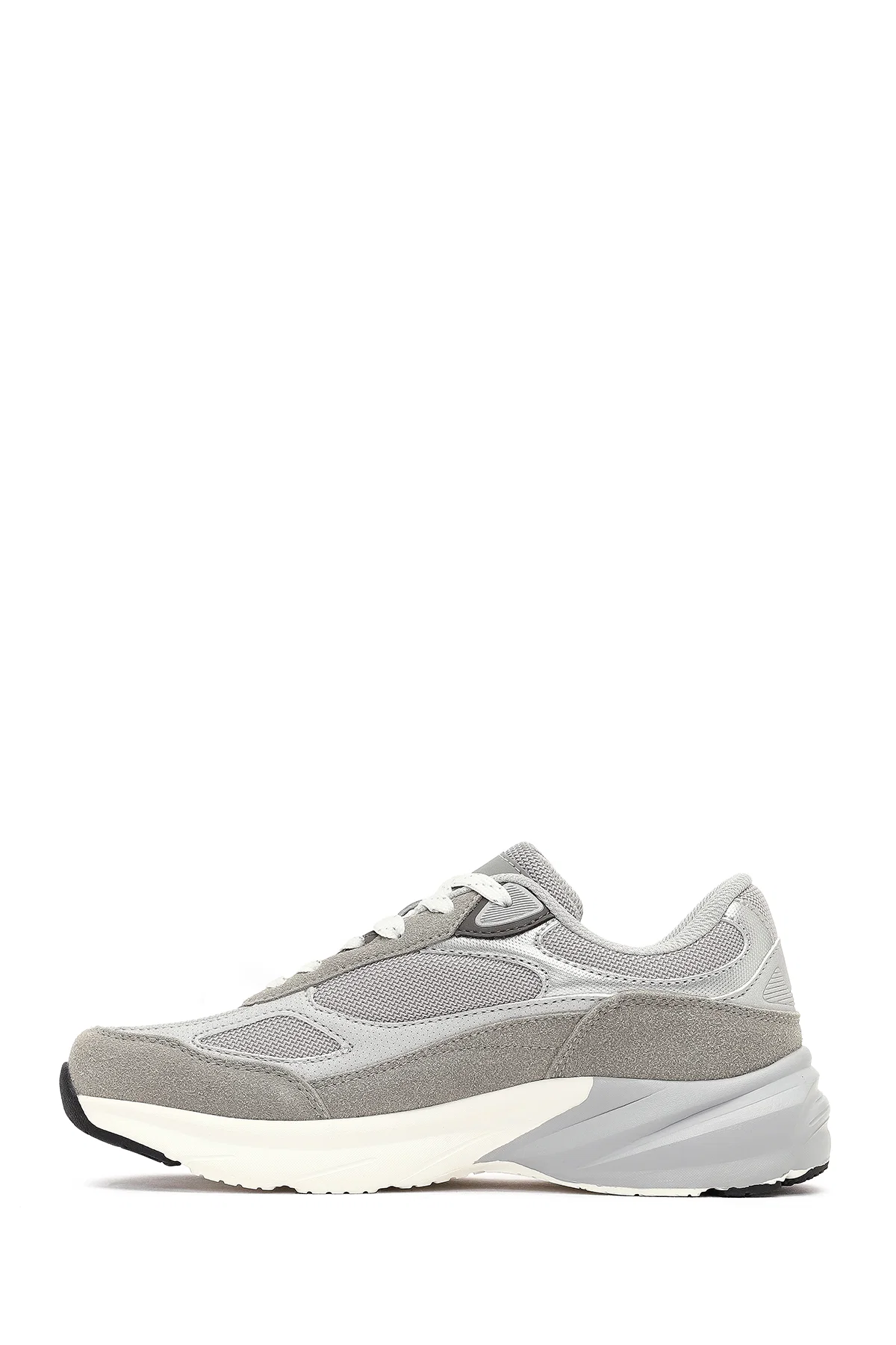 Kadın Gri Bağcıklı Kalın Tabanlı Sneaker - Image 2