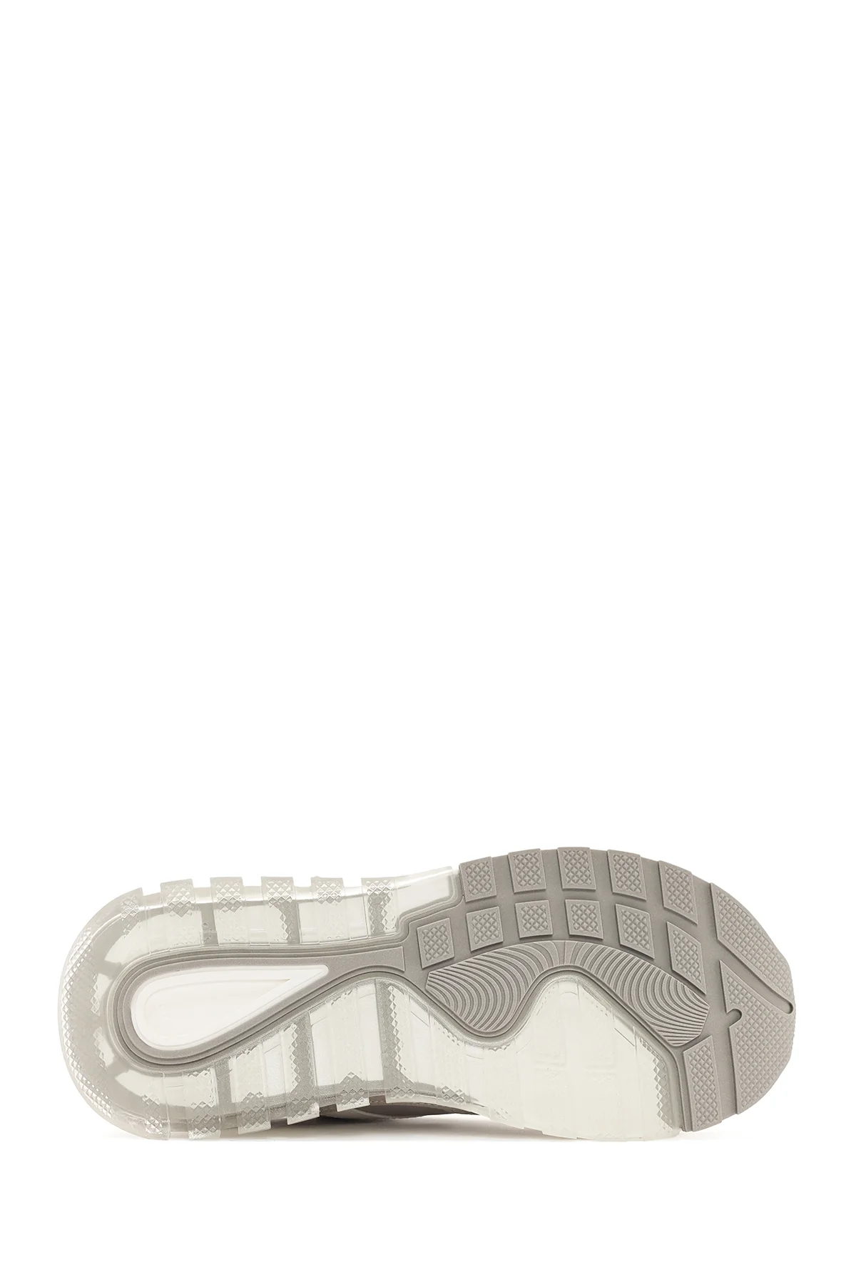 Kadın Gri Bağcıklı Kalın Tabanlı Spor Sneaker - Image 4