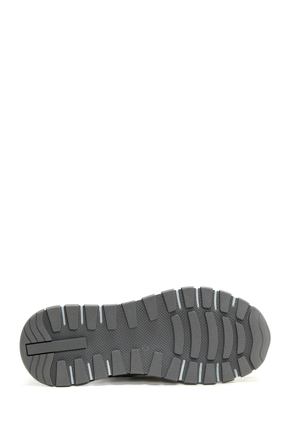 Kadın Gri Bağcıklı Süet Deri Sneaker - Image 4