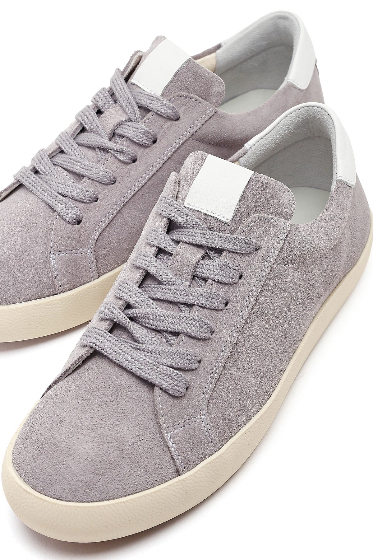 Kadın Gri Bağcıklı Süet Deri Sneaker - Image 10