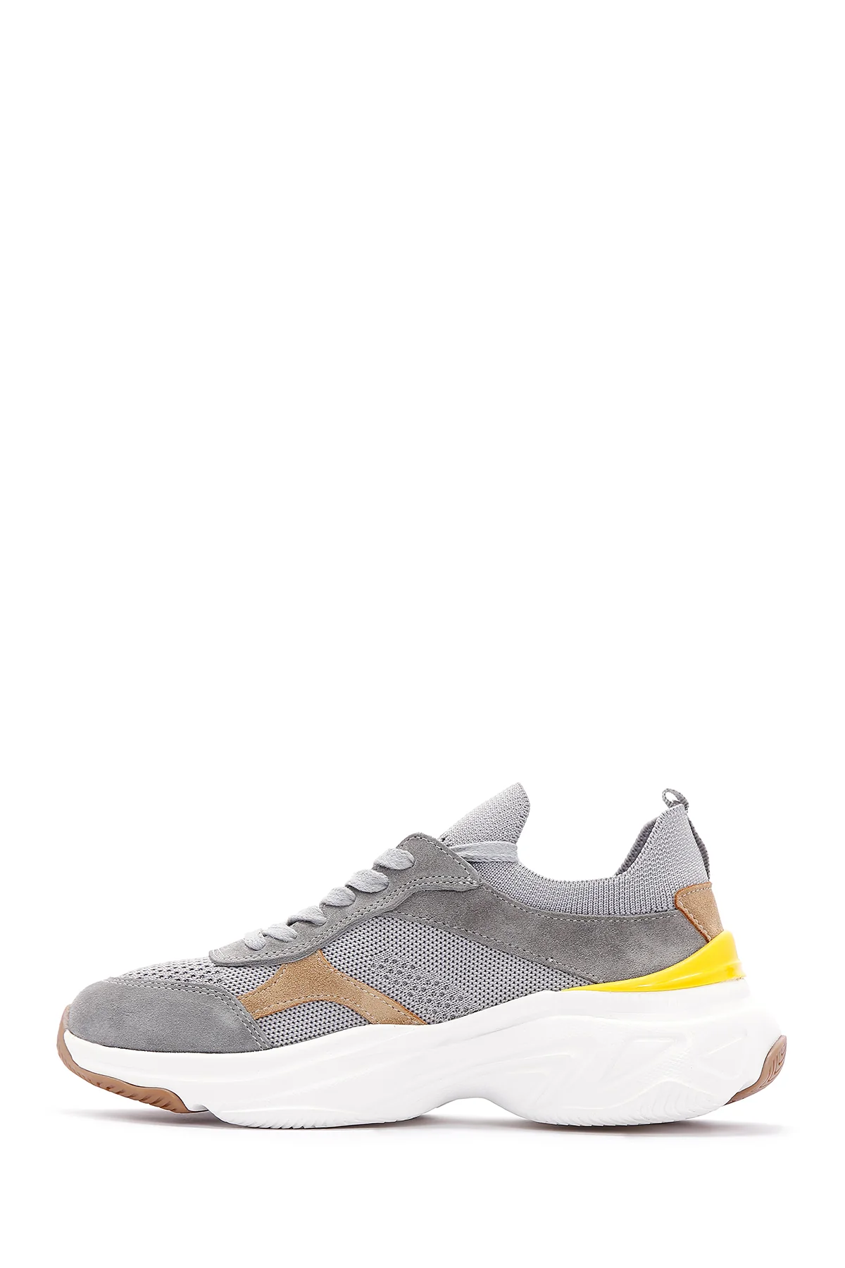 Kadın Gri Deri Sneaker - Image 2