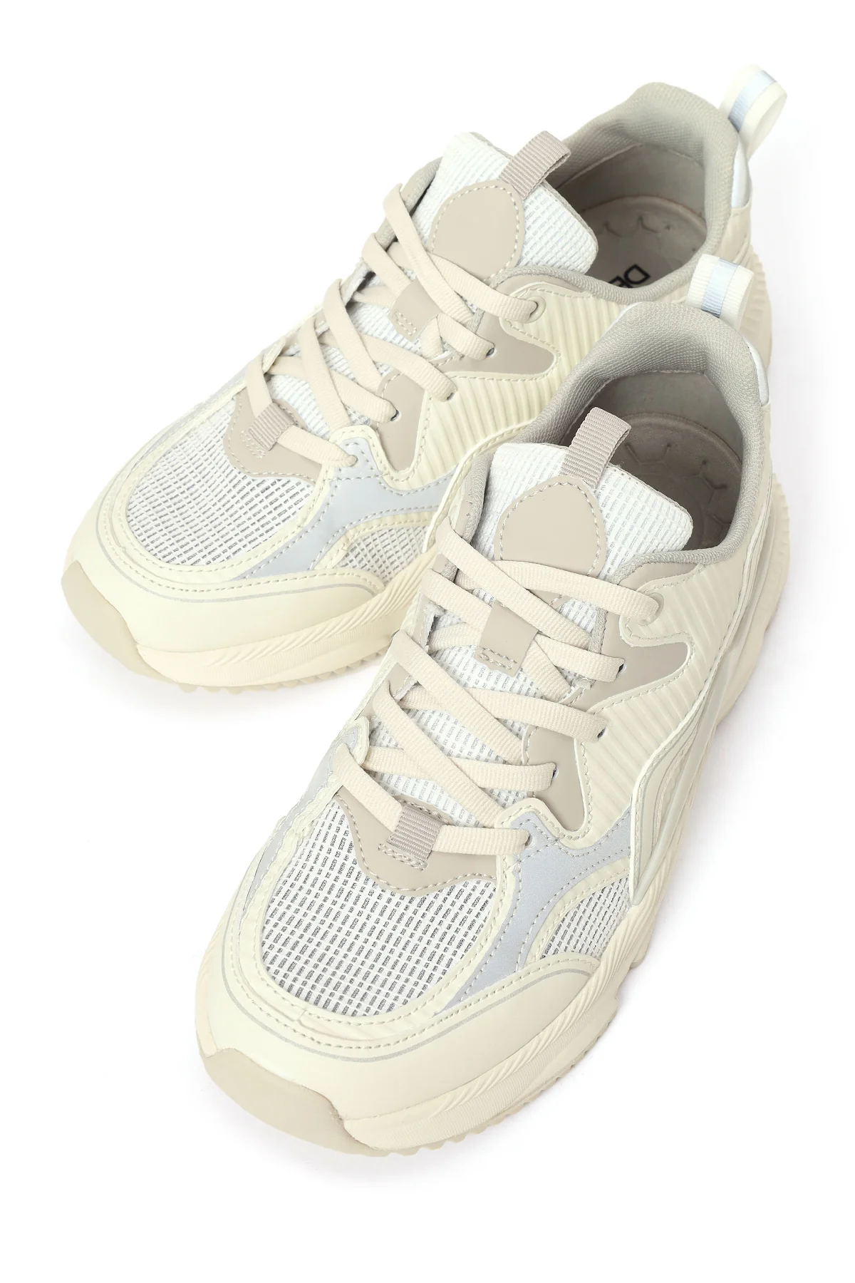 Kadın Gri Kalın Tabanlı Bağcıklı Sneaker - Image 10