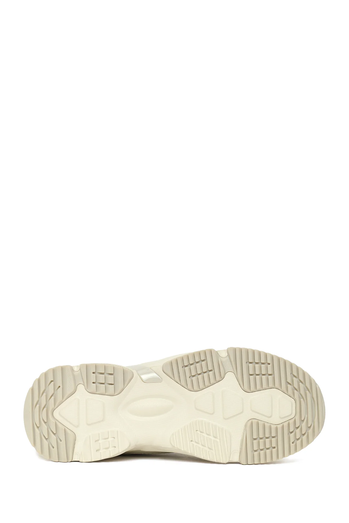 Kadın Gri Kalın Tabanlı Bağcıklı Sneaker - Image 5