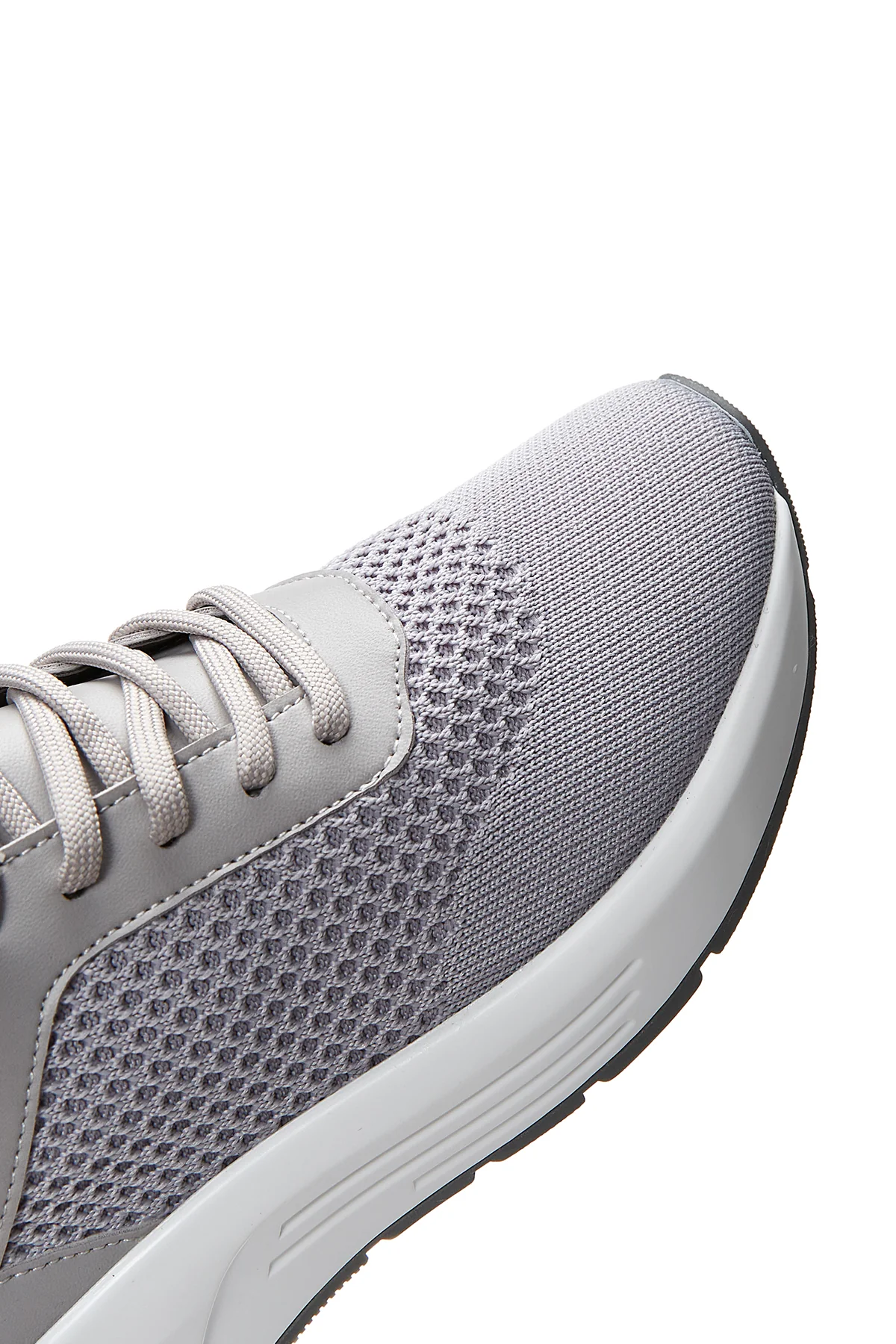 Kadın Gri Kalın Tabanlı Kumaş Sneaker - Image 7