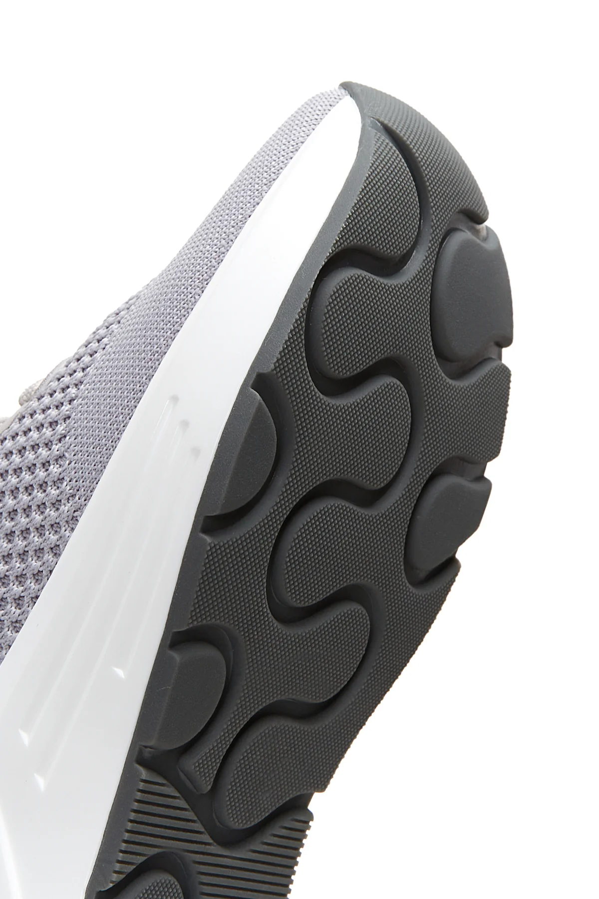 Kadın Gri Kalın Tabanlı Kumaş Sneaker - Image 8