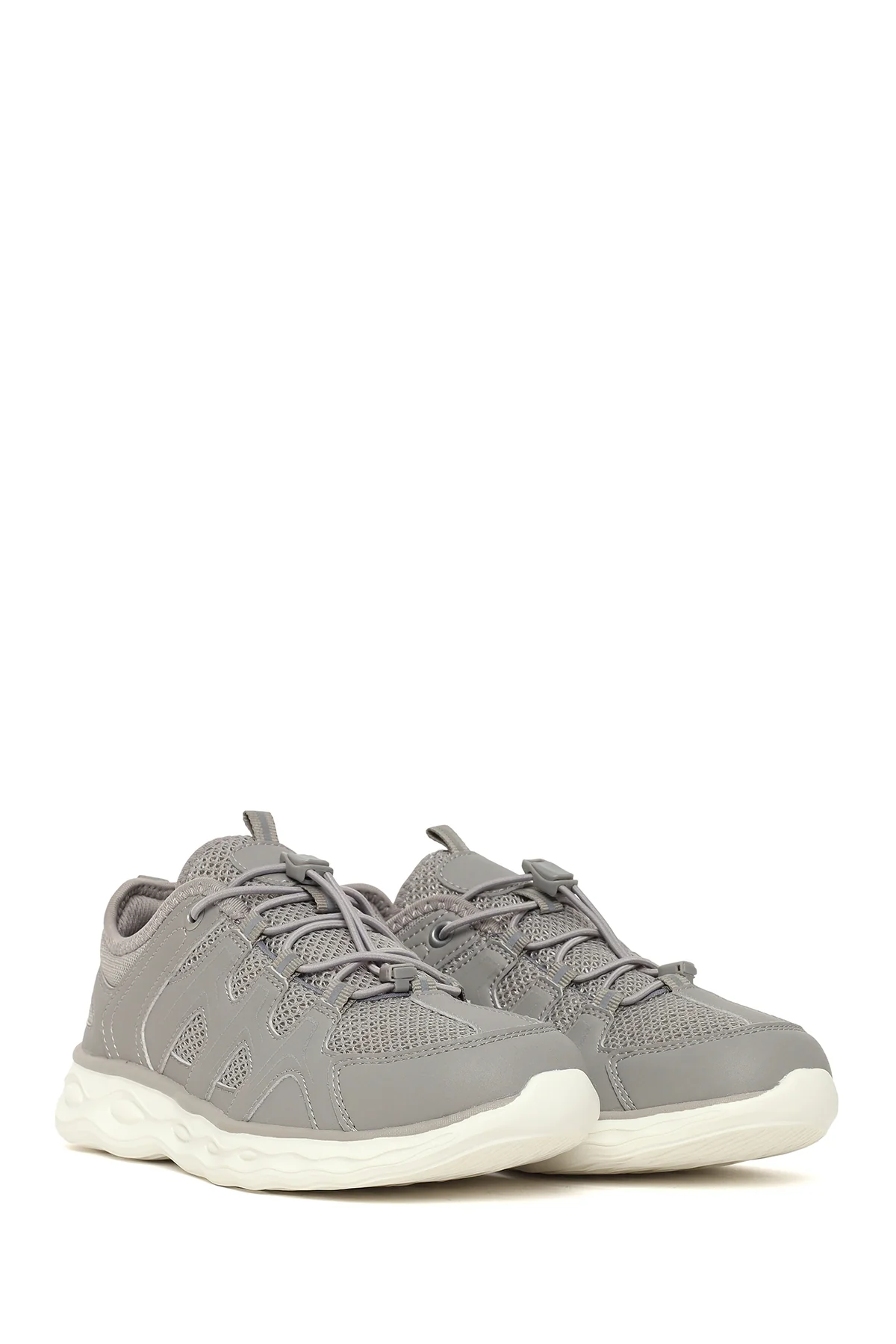 Kadın Gri Kalın Tabanlı Sneaker - Image 2