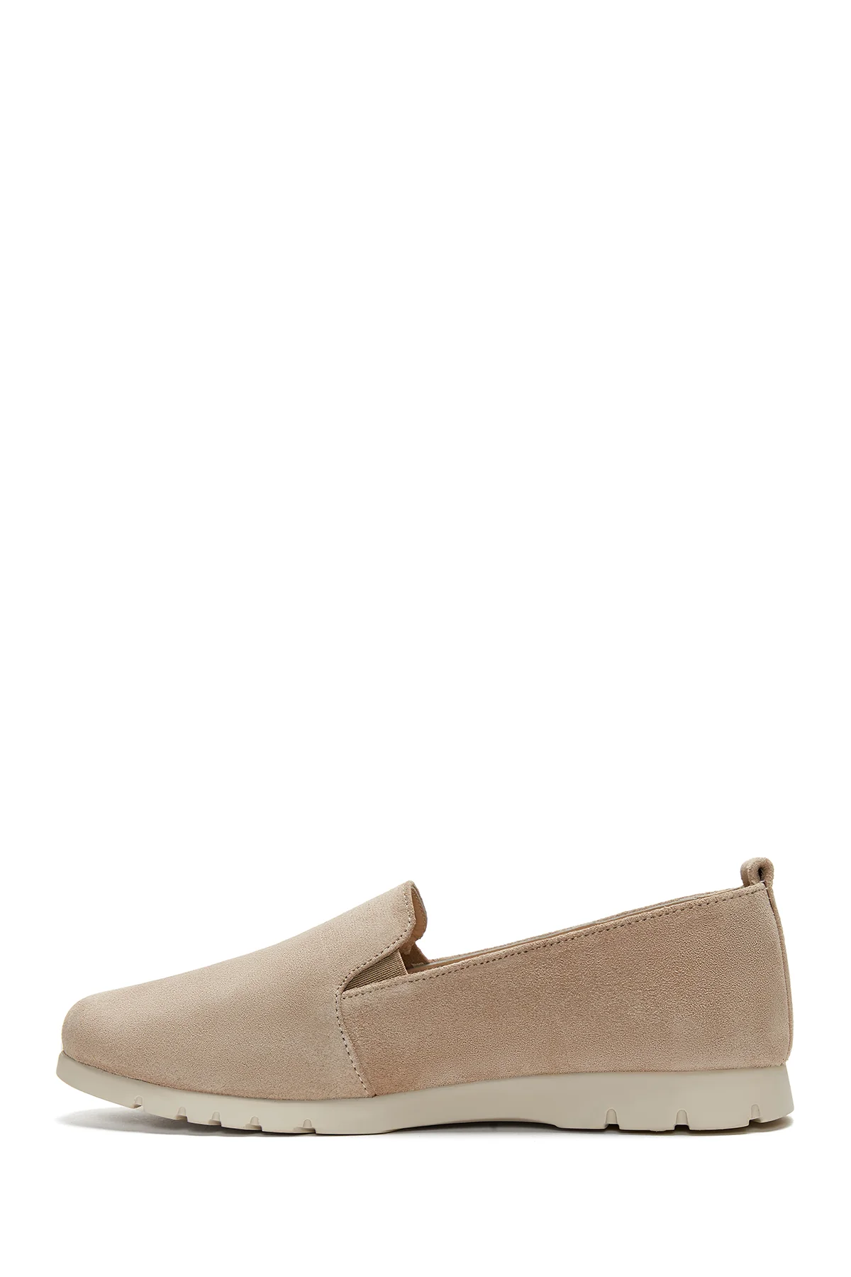 Kadın Gri Süet Deri Comfort Loafer - Image 2