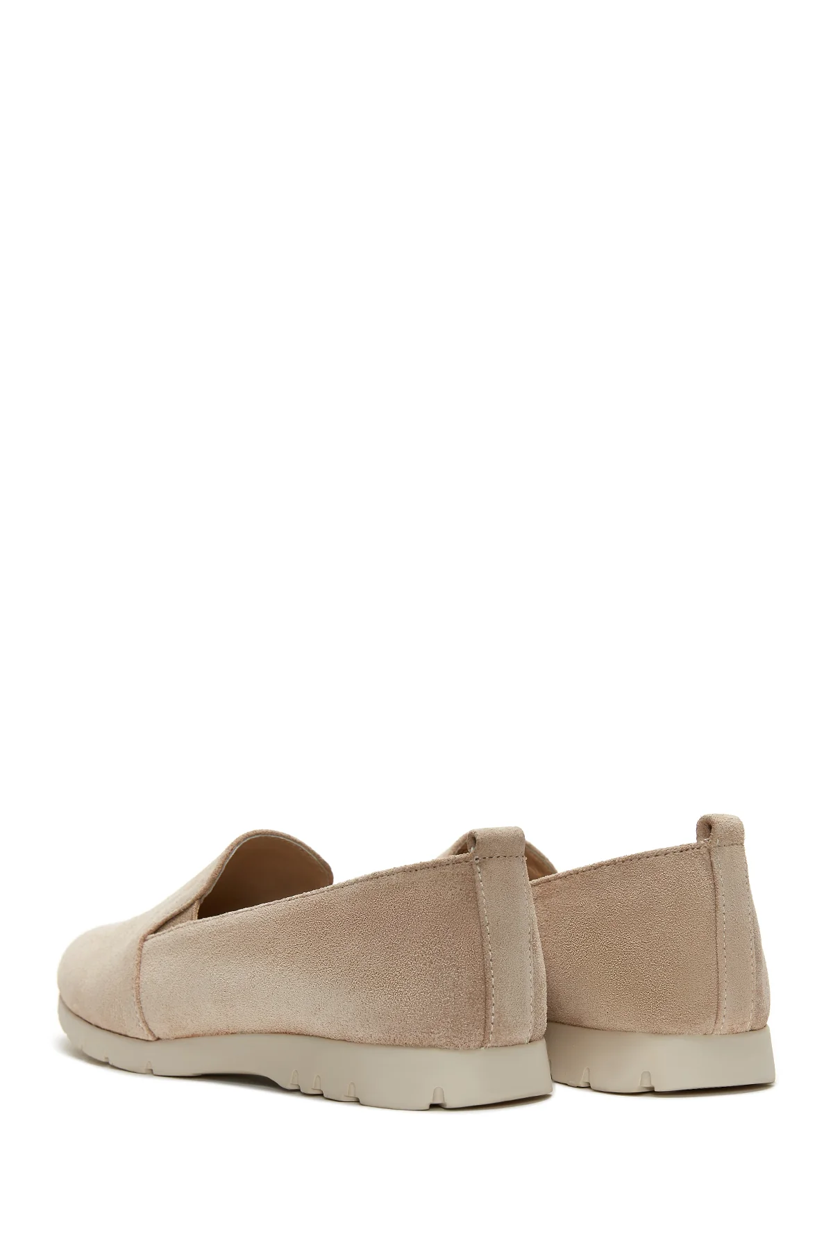 Kadın Gri Süet Deri Comfort Loafer - Image 5
