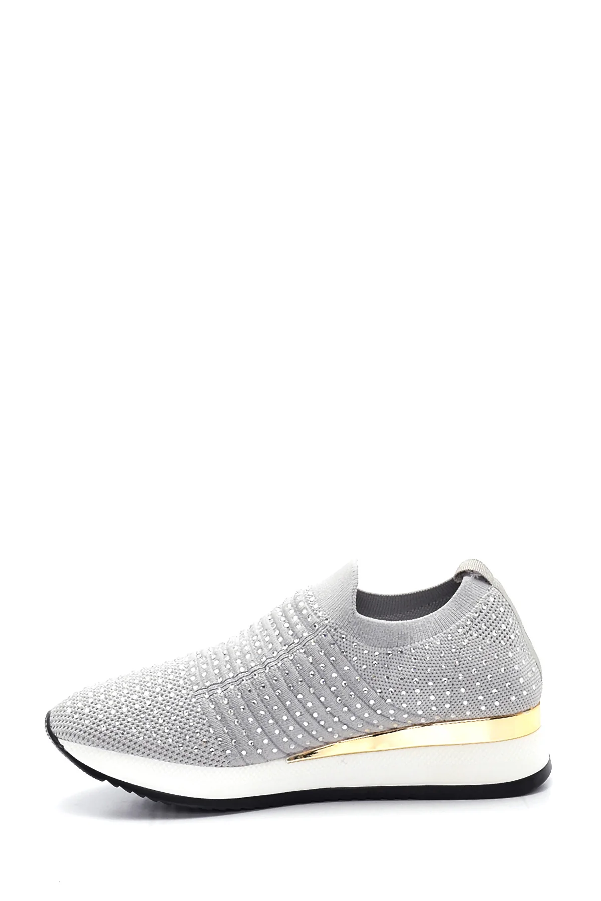Kadın Gri Taşlı Sneaker - Image 2