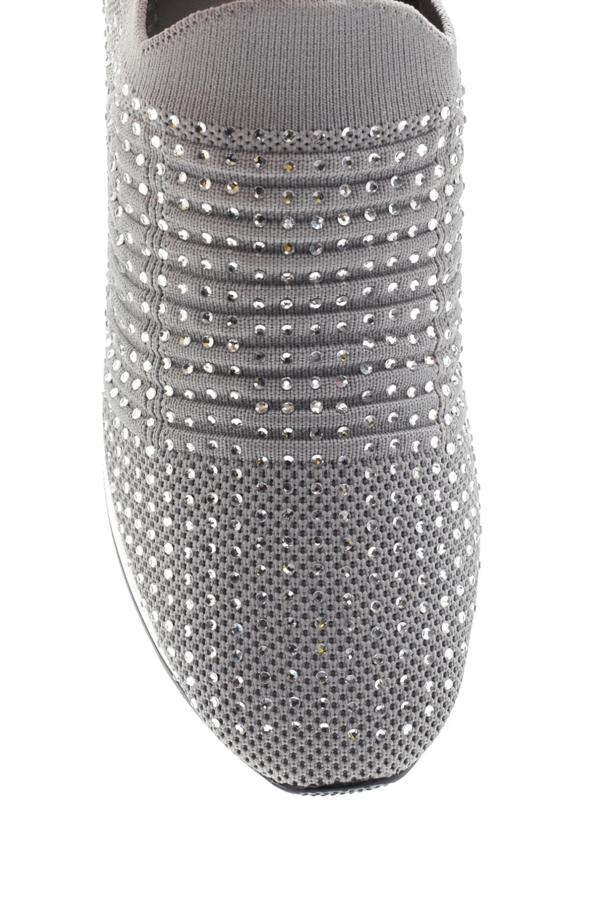 Kadın Gri Taşlı Sneaker - Image 6