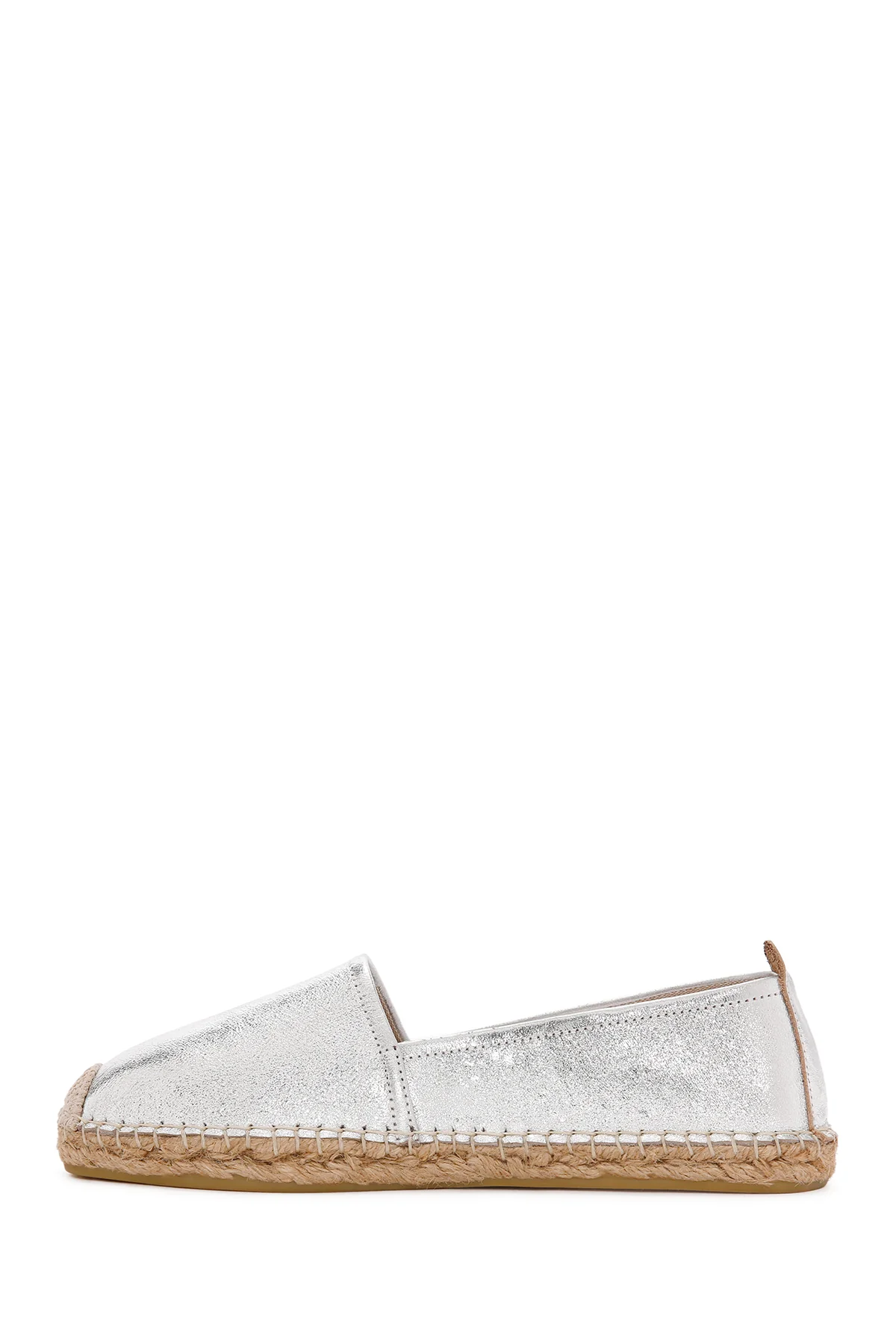 Kadın Gümüş Deri Espadril - Image 4