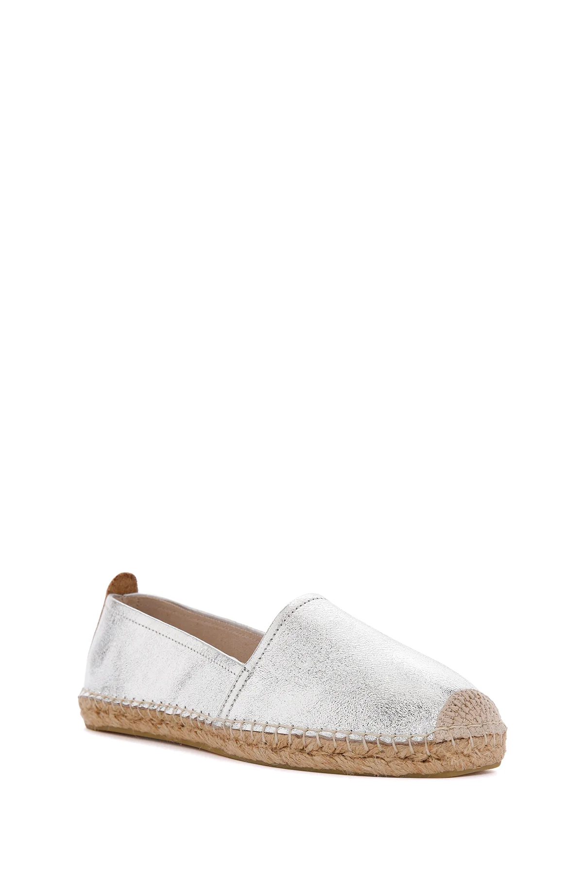Kadın Gümüş Deri Espadril - Image 8