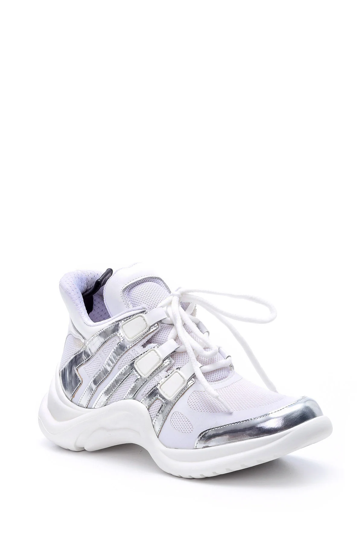 Kadın Gümüş Detaylı Sneaker - Image 2