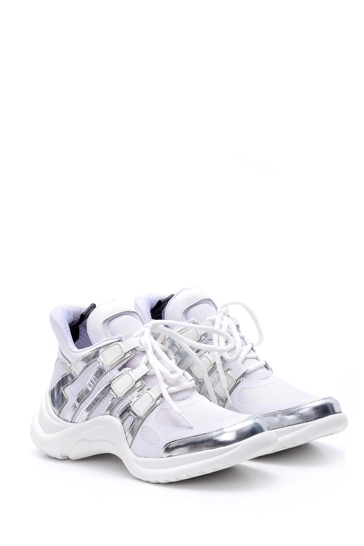 Kadın Gümüş Detaylı Sneaker - Image 3