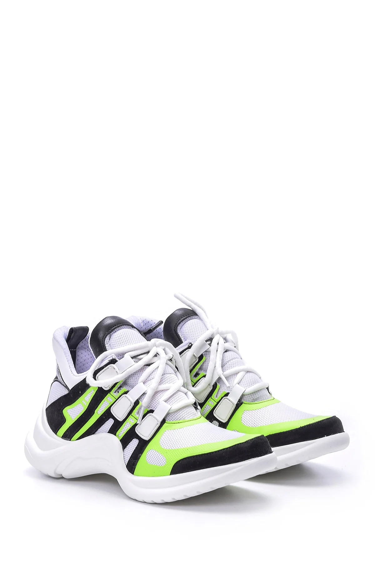 Kadın Gümüş Detaylı Sneaker - Image 3