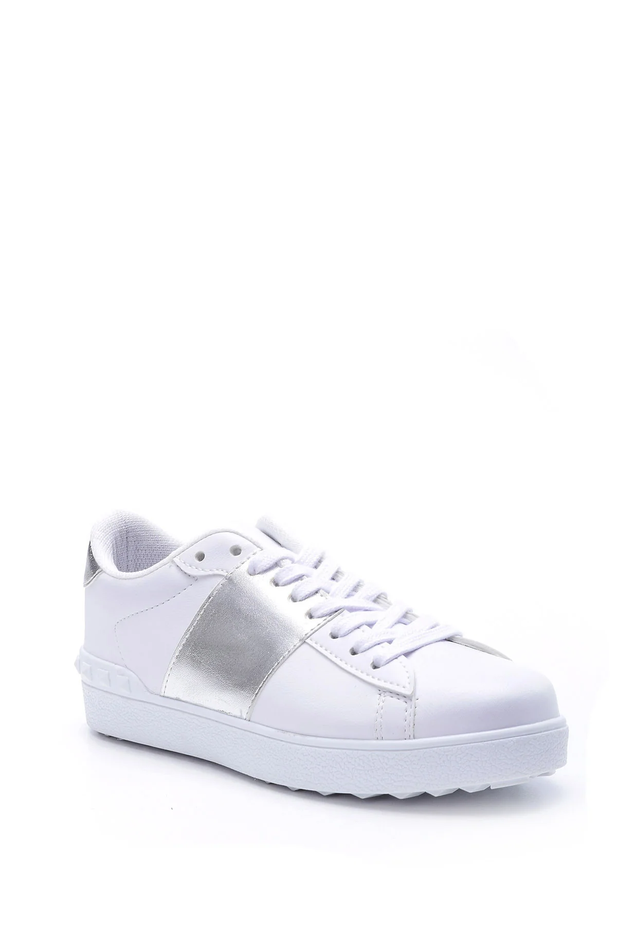Kadın Gümüş Detaylı Sneaker - Image 2