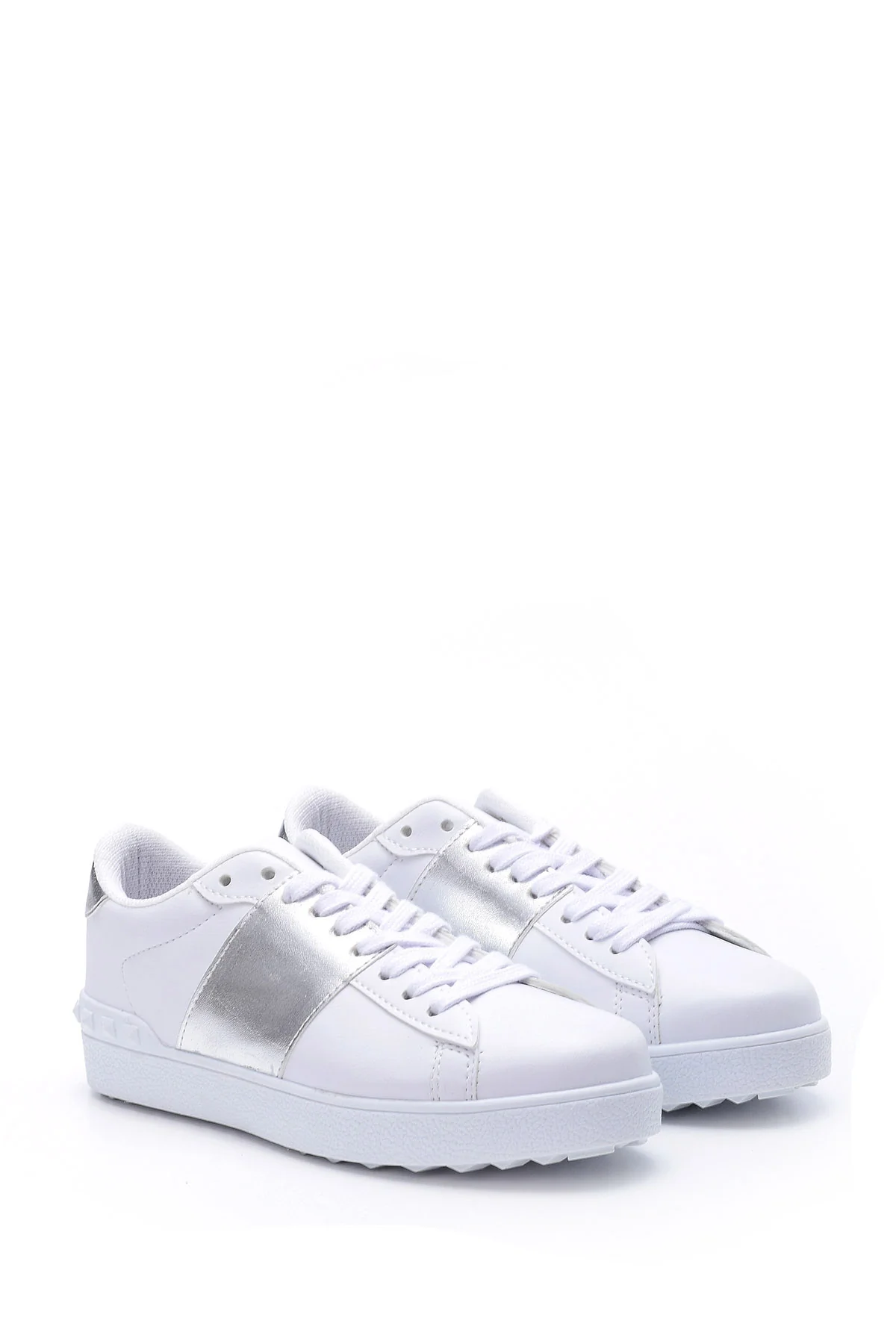 Kadın Gümüş Detaylı Sneaker - Image 3