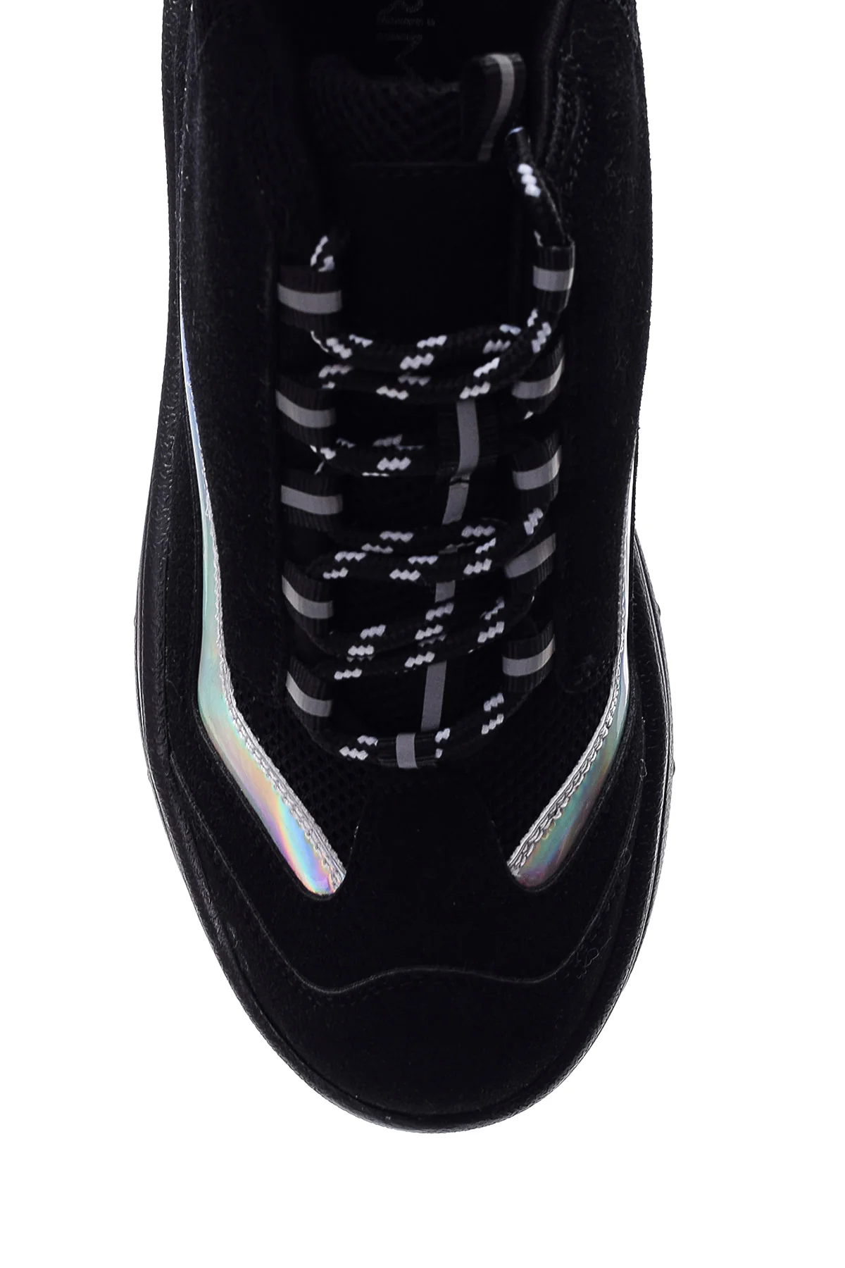 Kadın Gümüş Detaylı Süet Sneaker - Image 6