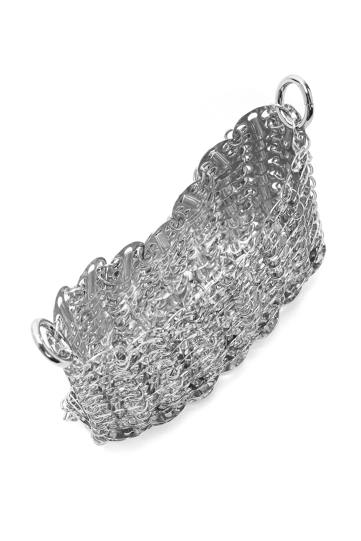 Kadın Gümüş Metal Detaylı Çapraz Çanta - Image 6