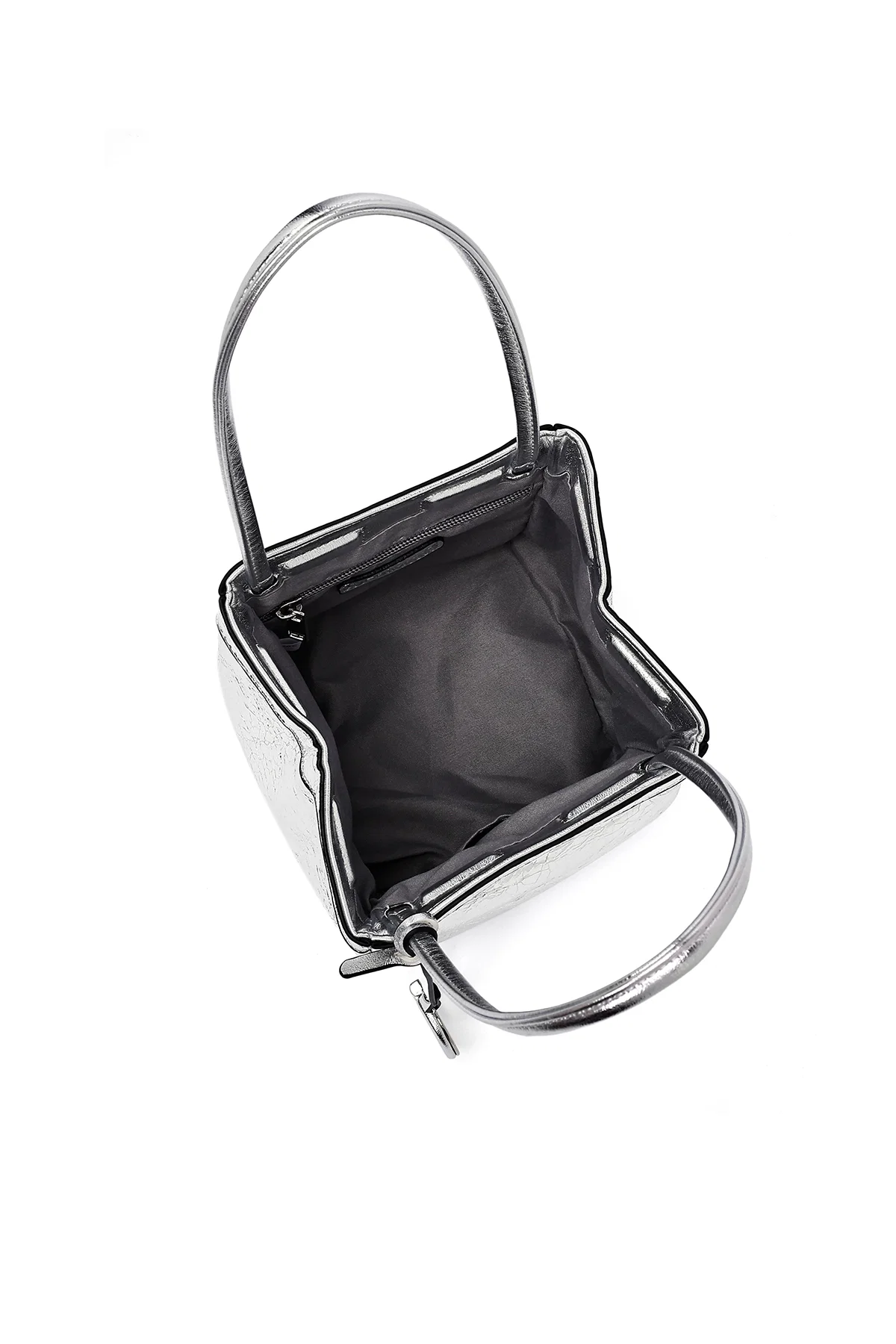 Kadın Gümüş Mini Abiye Kol Çantası - Image 6