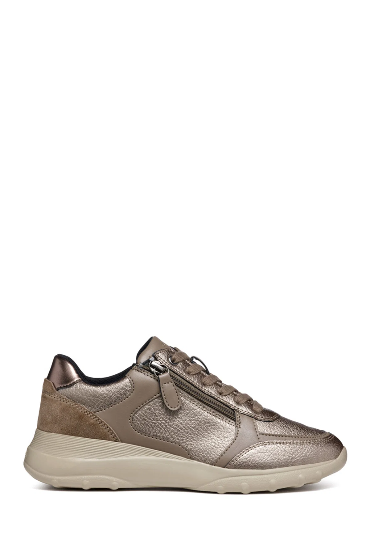 Kadın Kadın Vizon Spherica Bağcıklı Kalın Tabanlı Deri Sneaker