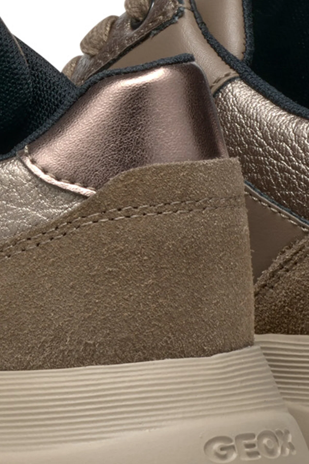 Kadın Kadın Vizon Spherica Bağcıklı Kalın Tabanlı Deri Sneaker - Image 11